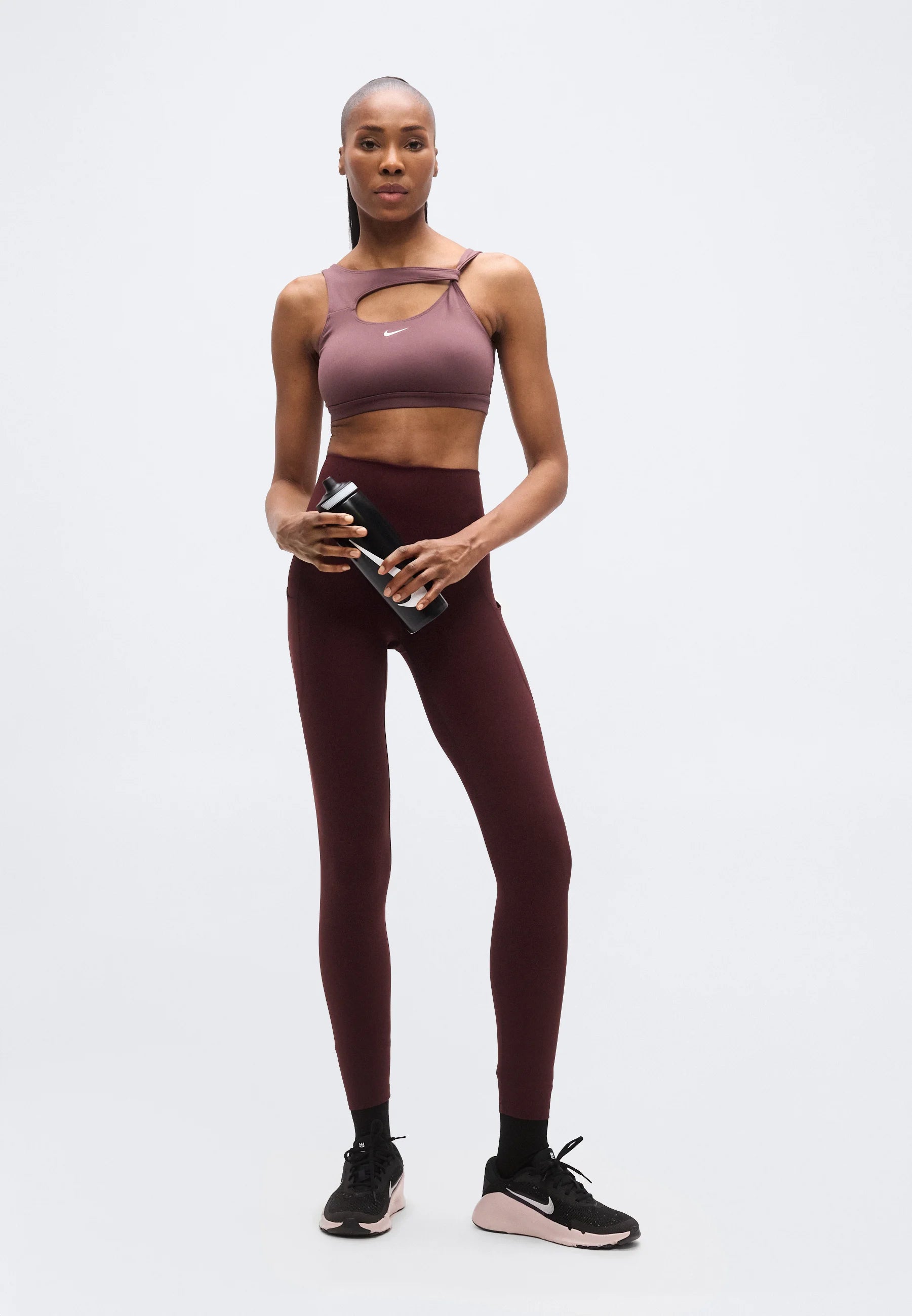 Nike Performance Bra Capsule Light Support Bra – tetování, bílá