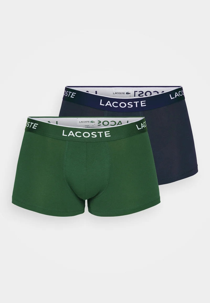 Lacoste Sport Stretch Trunks 2 Pack – Navy Blue, Green