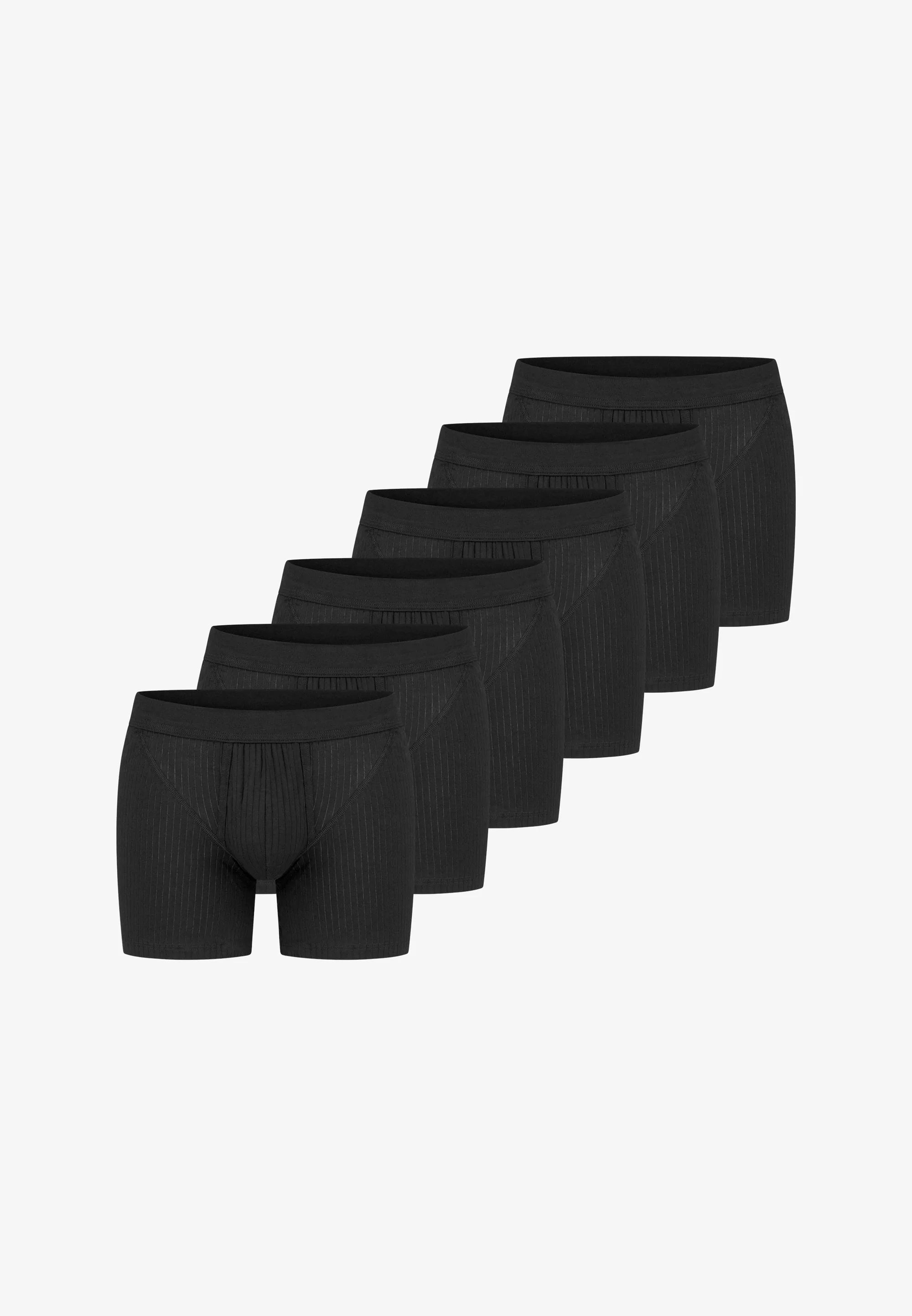 Schiesser Essentials Authentic 6er-Pack Boxershorts – Schwarz