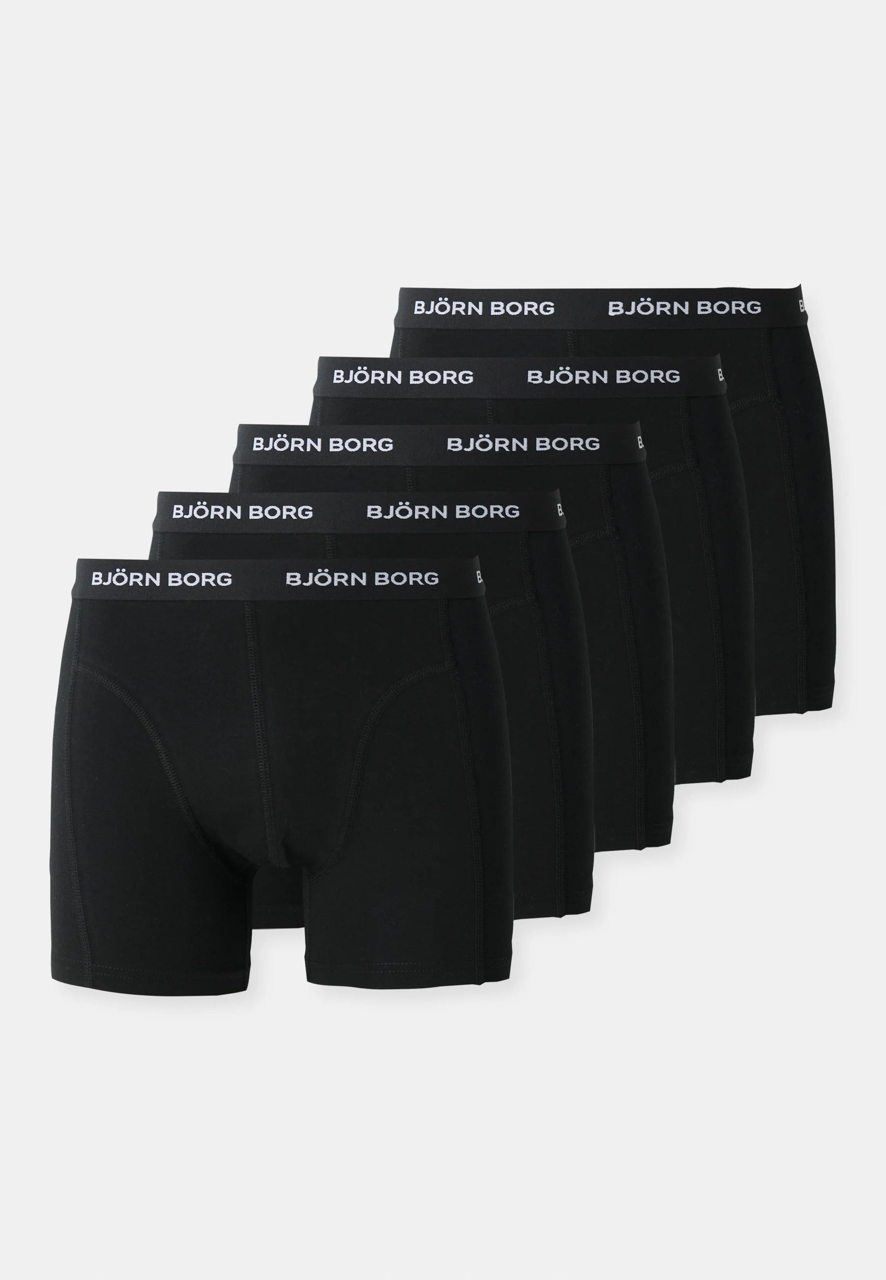 Björn Borg Stretch Boxer 5 Pack – Boxers – Noir, Gris