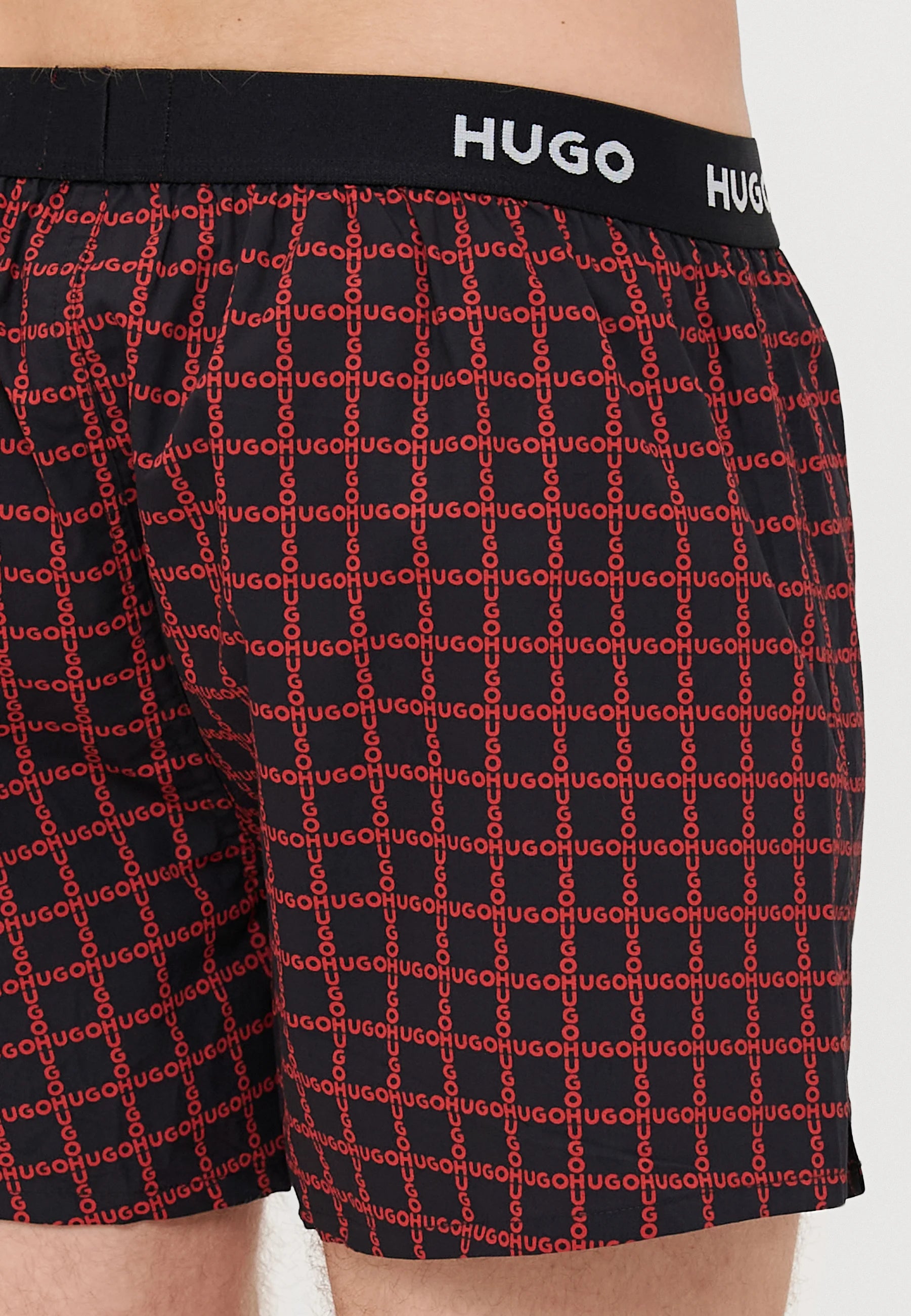 HUGO Triplet 3 Pack Boxer Shorts – Black, Red