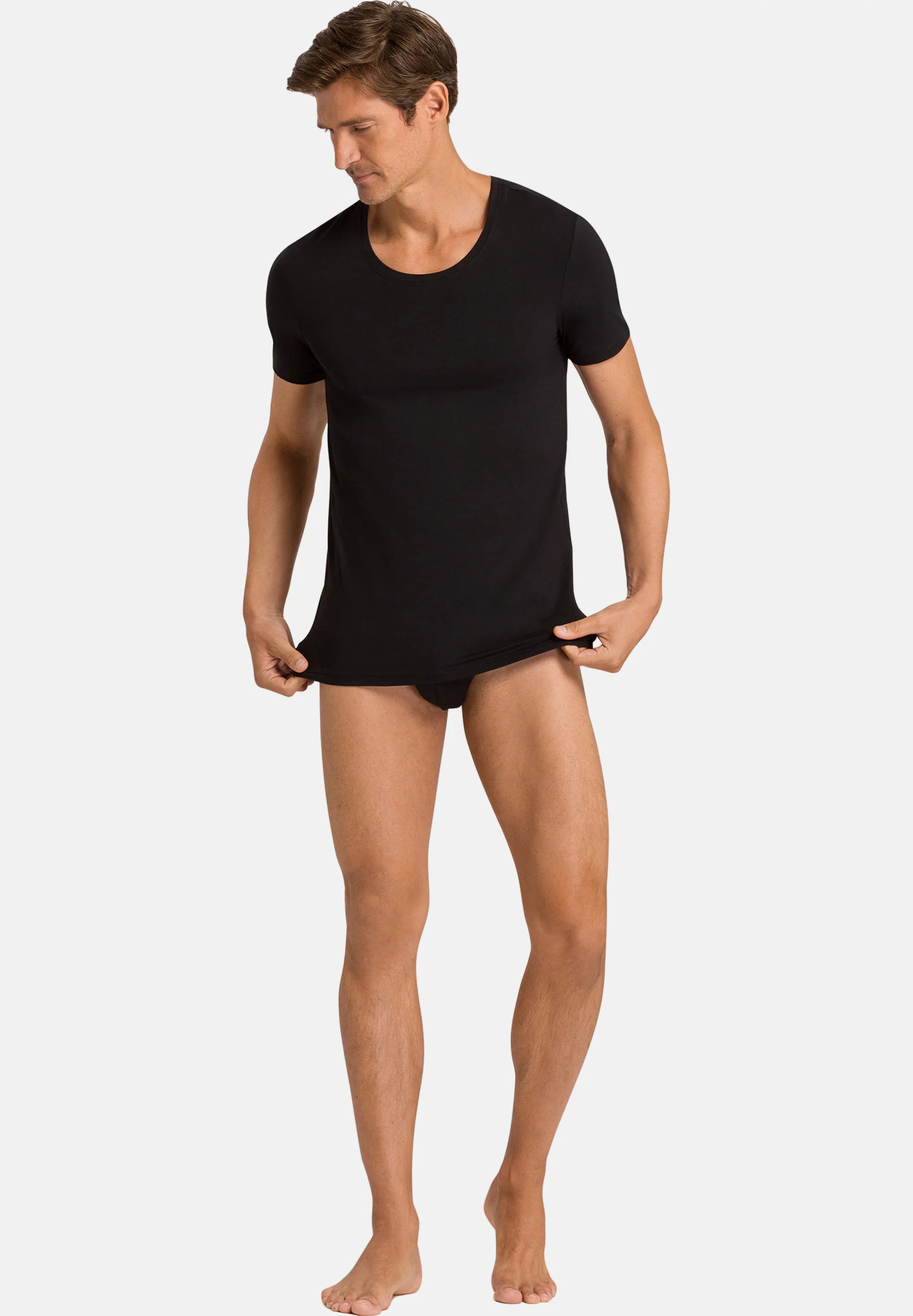 HANRO 3 Pack Briefs – White, Black , Black