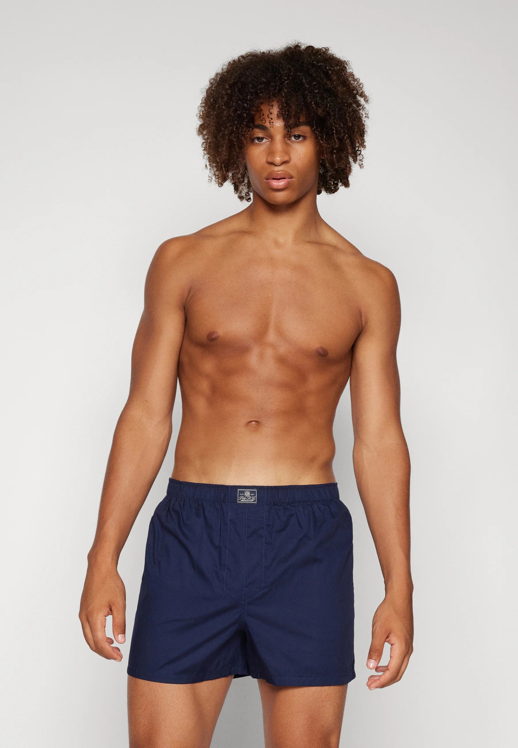 Polo Ralph Lauren Boxer ouvert en coton – Lot de 3 – Bleu foncé, multicolore