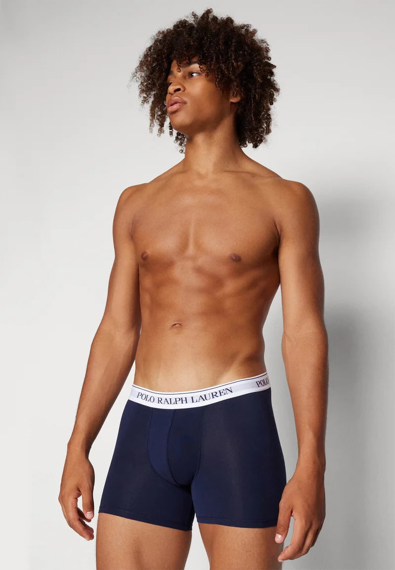 Bavlněné Stretch boxerky Polo Ralph Lauren – 3 balení – tyrkysová, světle modrá, tmavě modrá