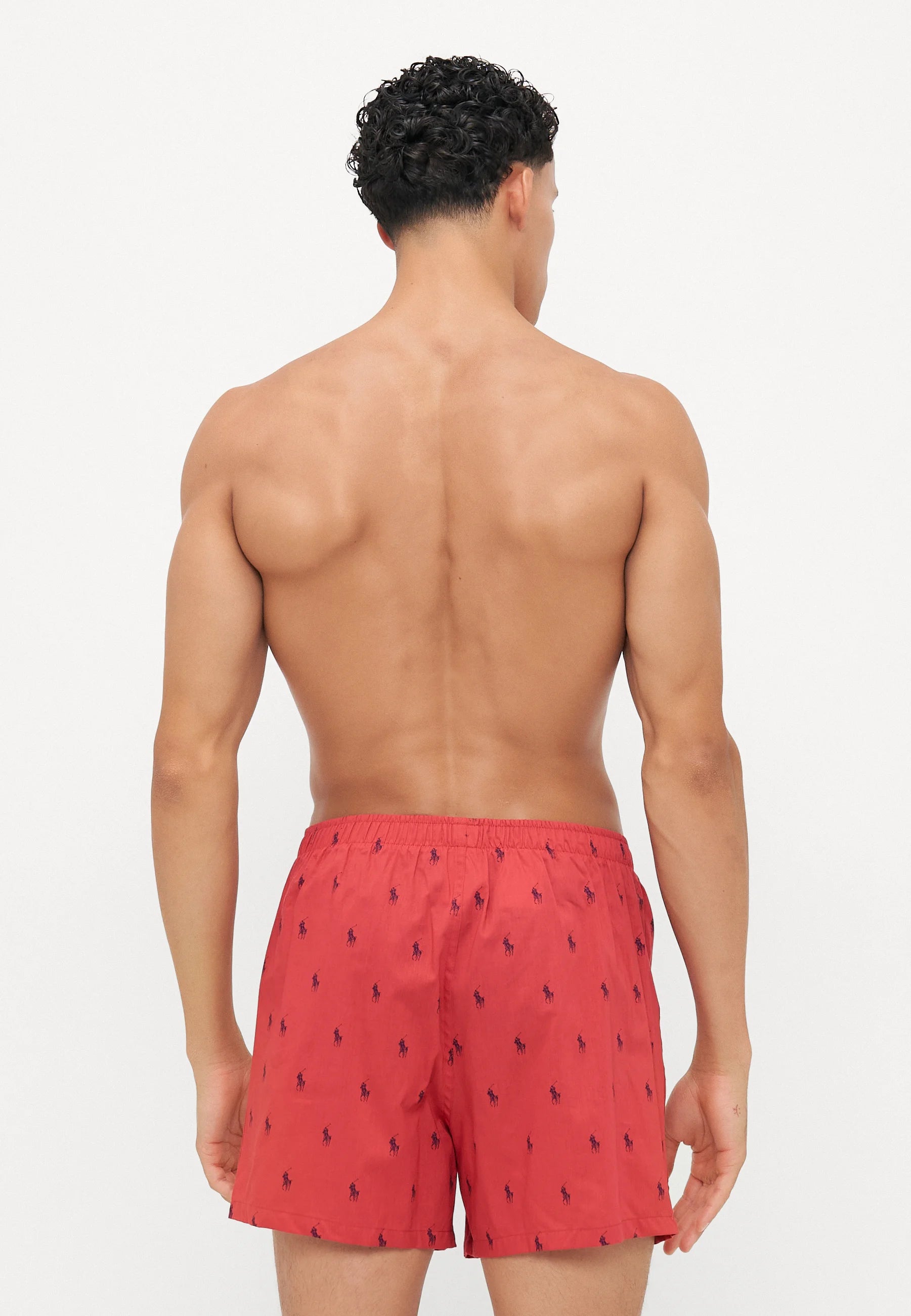 Boxer ouvert en coton Polo Ralph Lauren – Lot de 3 – Rouge, Bleu marine, Vin
