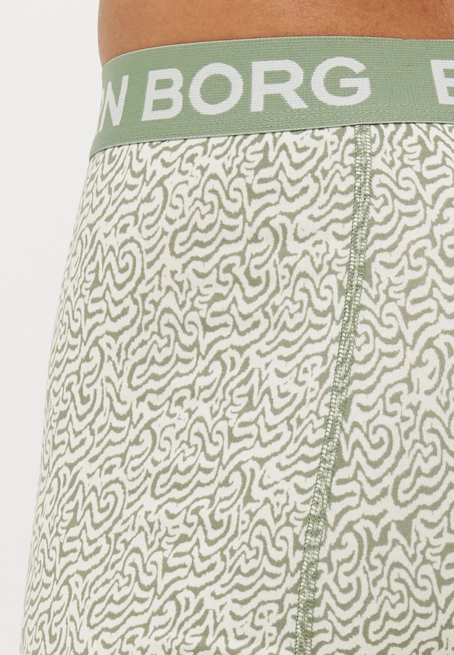 Björn Borg 3er-Pack Boxershorts – Grün, Weiß, Oliv