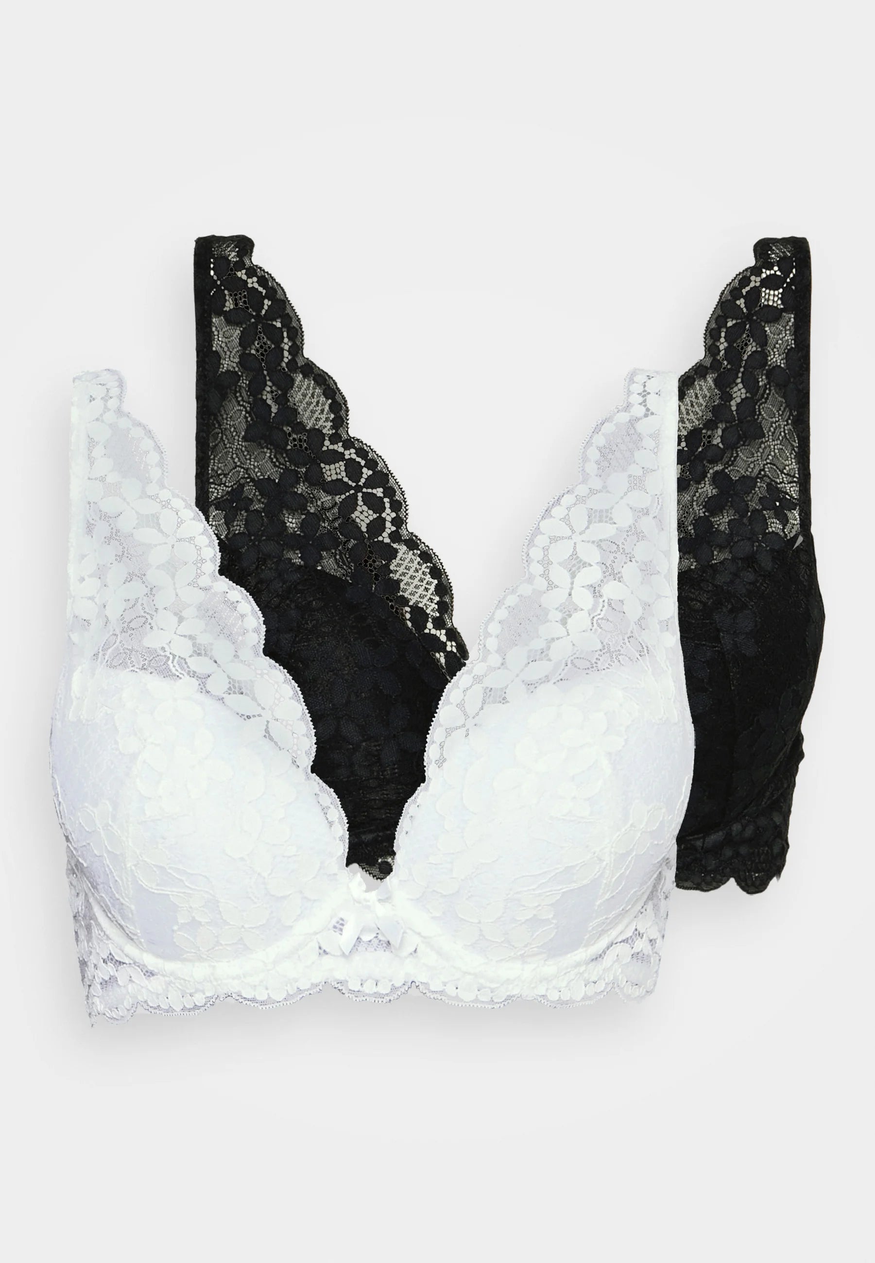LASCANA Petite Fleur Lot de 2 soutiens-gorge triangle – Blanc, Noir