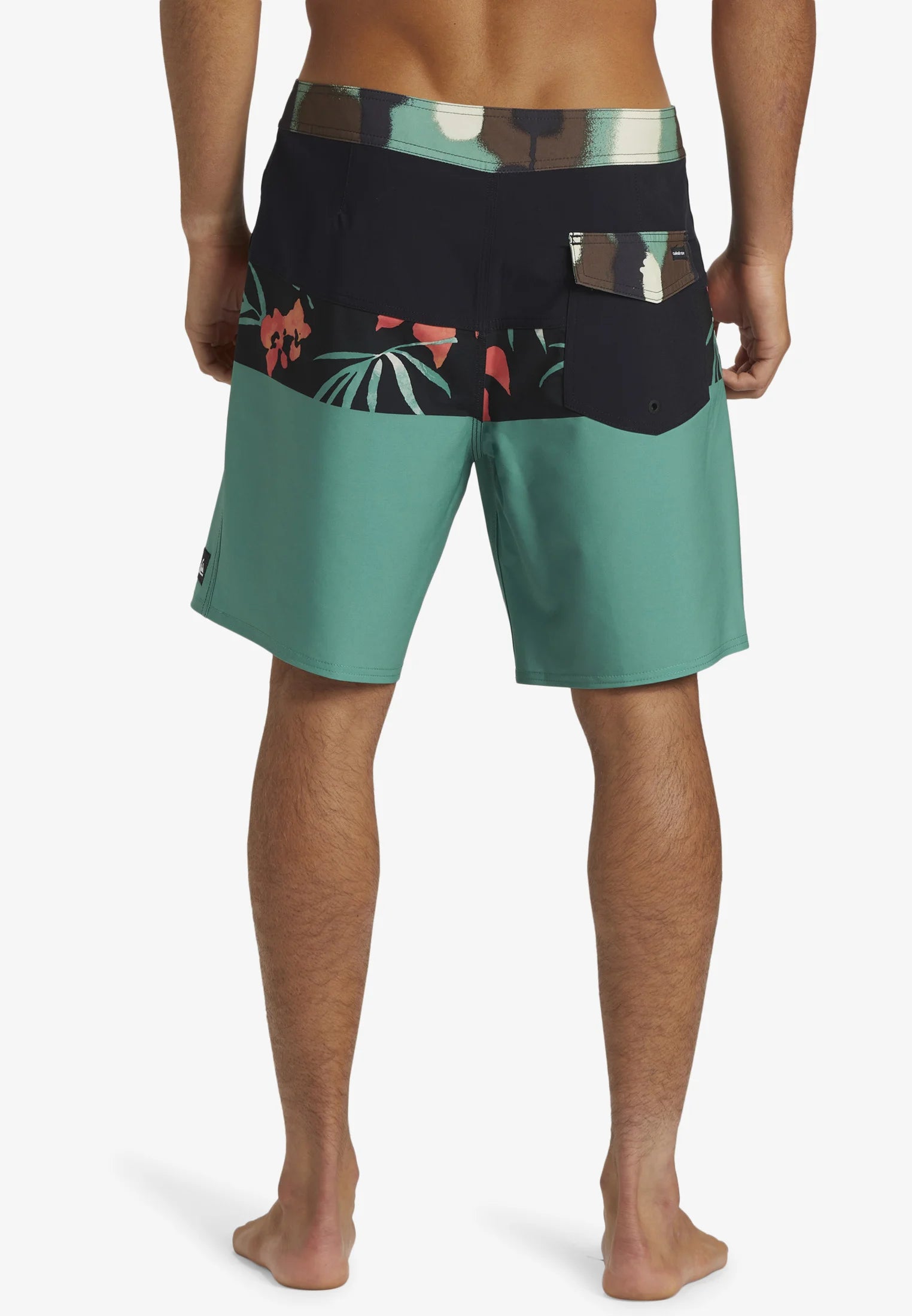 Short de bain Quiksilver Surfsilk Panel 18 – Turquoise, Vert clair