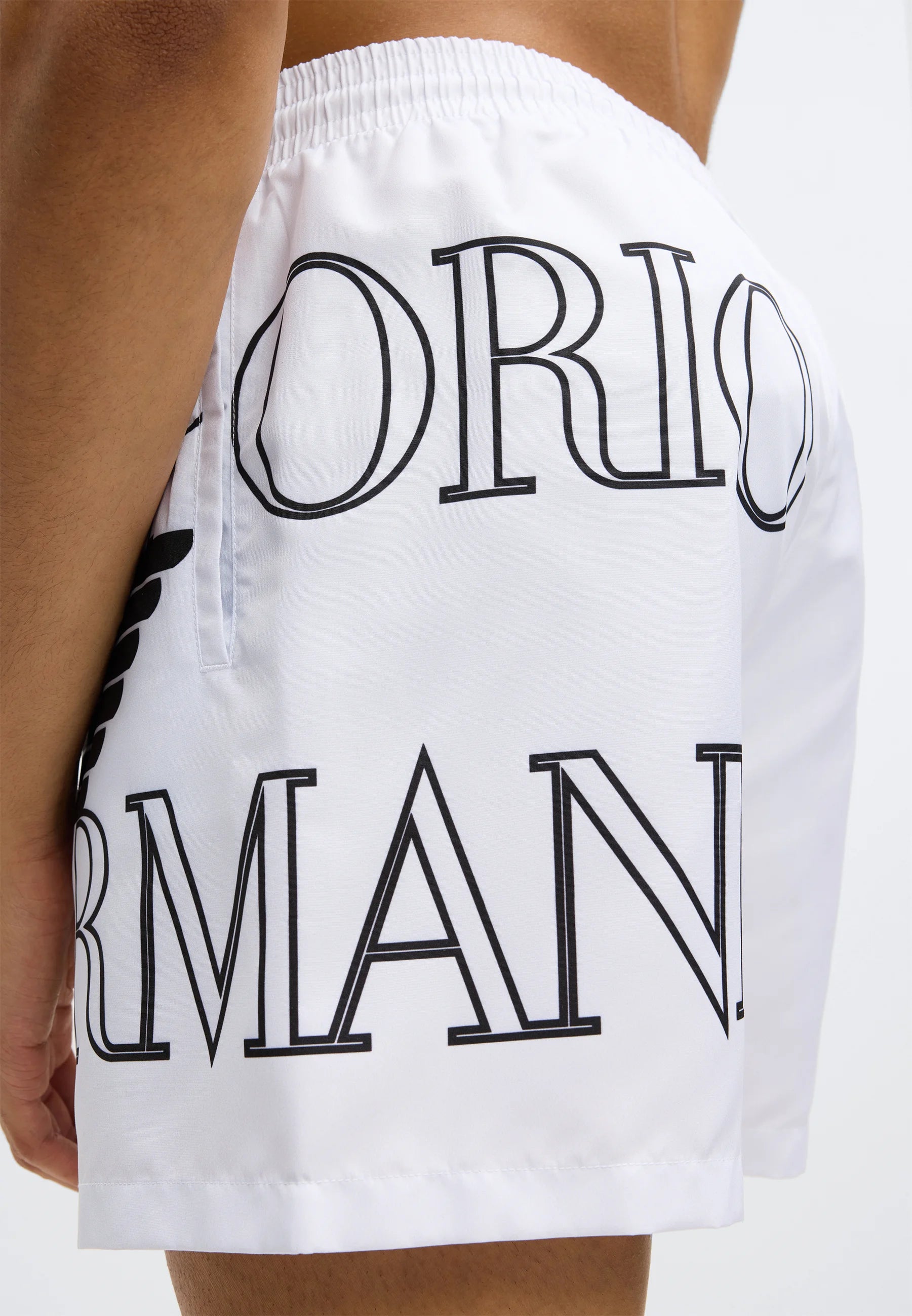 Emporio Armani EA7 Bold Logo Boxer Swimming Shorts – White