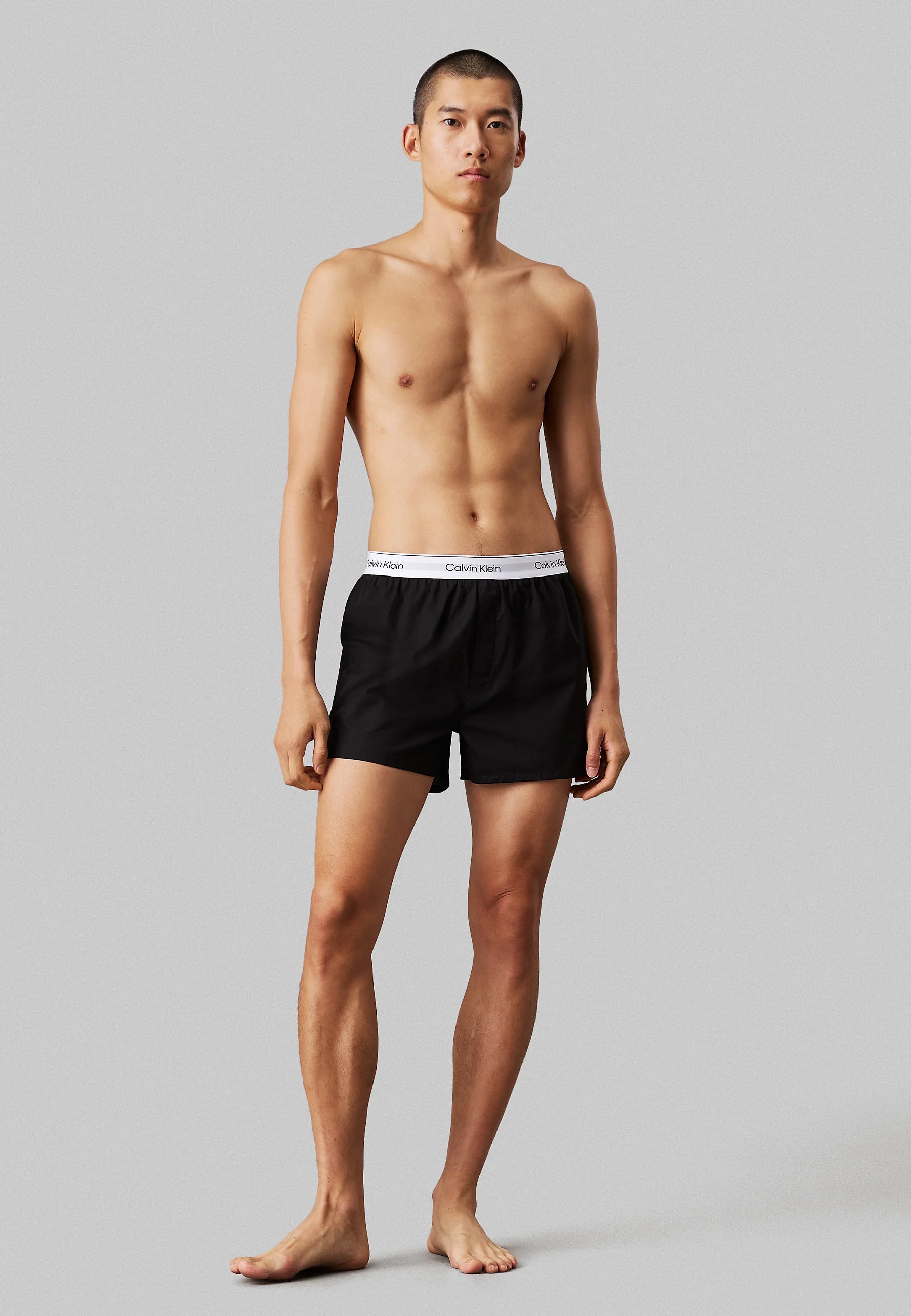 Calvin Klein Icon Cotton Stretch Slim Boxer Shorts – 3 Pack – Glacier, Plum Manger, Vintage Indigo