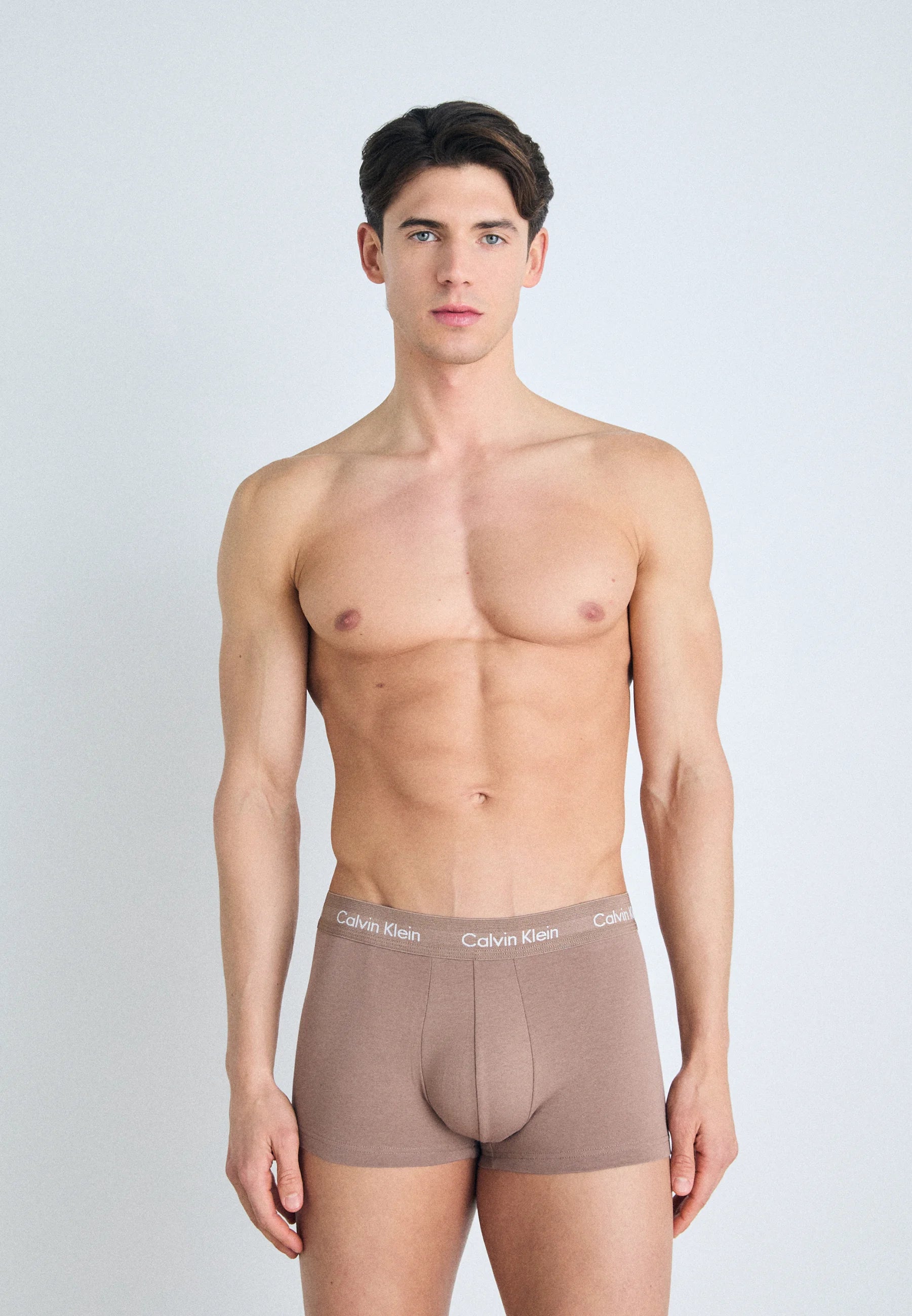 Calvin Klein Cotton Stretch Trunks – 3 Pack – Royal Iris, Authentic Grey, Dusty