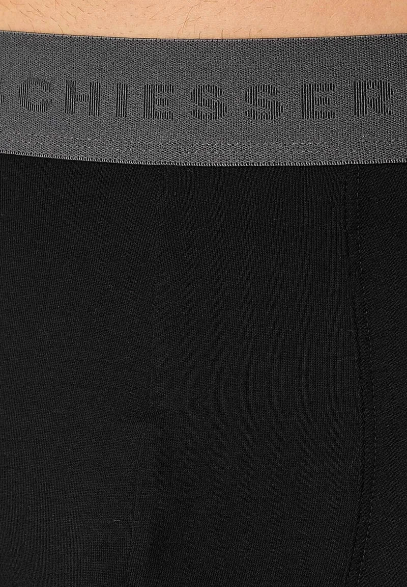 Schiesser Logobund, lot de 6 caleçons – bleu, noir