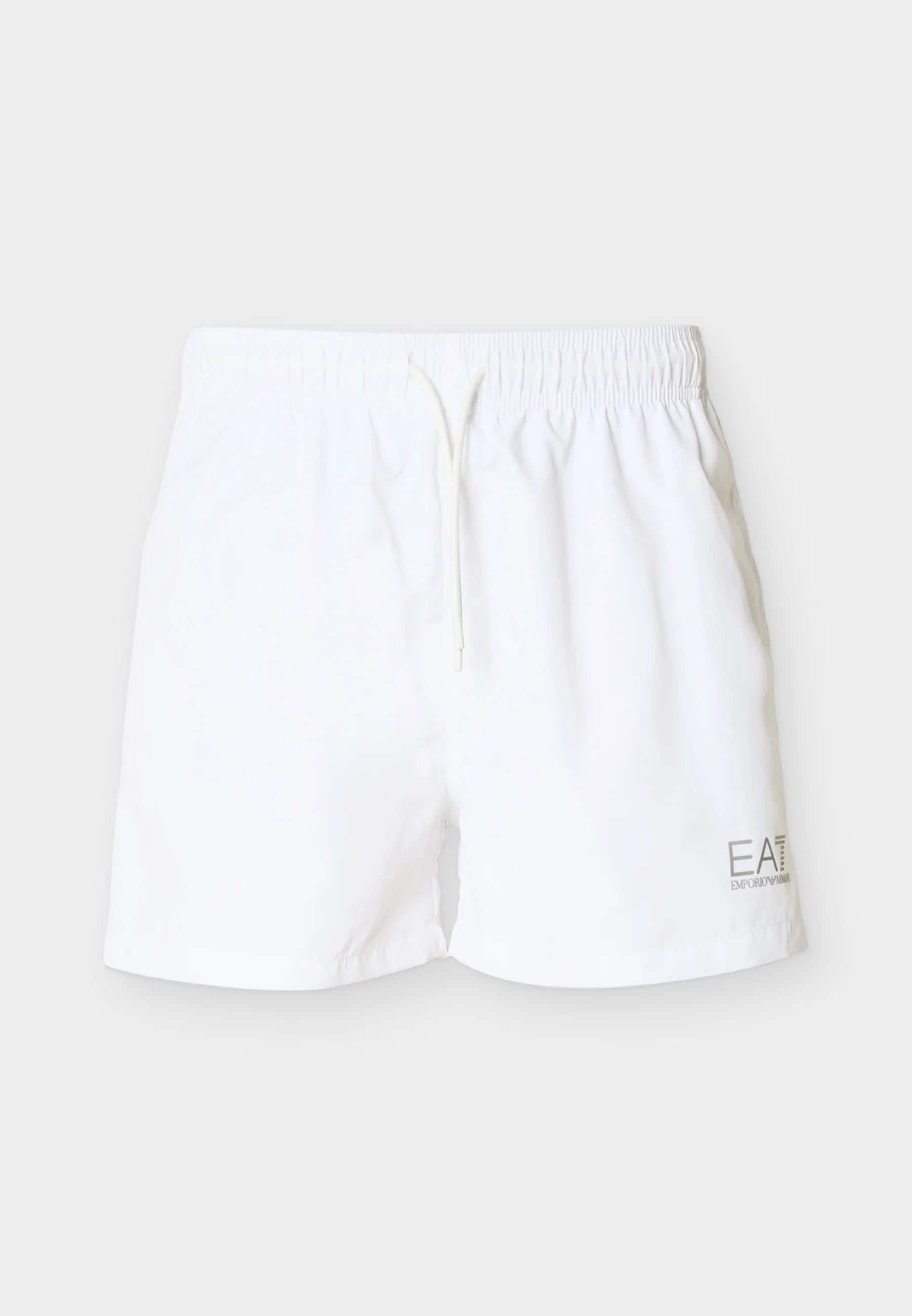 Emporio Armani EA7 Water Sports Graphic Vertical Monogram Short de bain – Blanc, Argenté