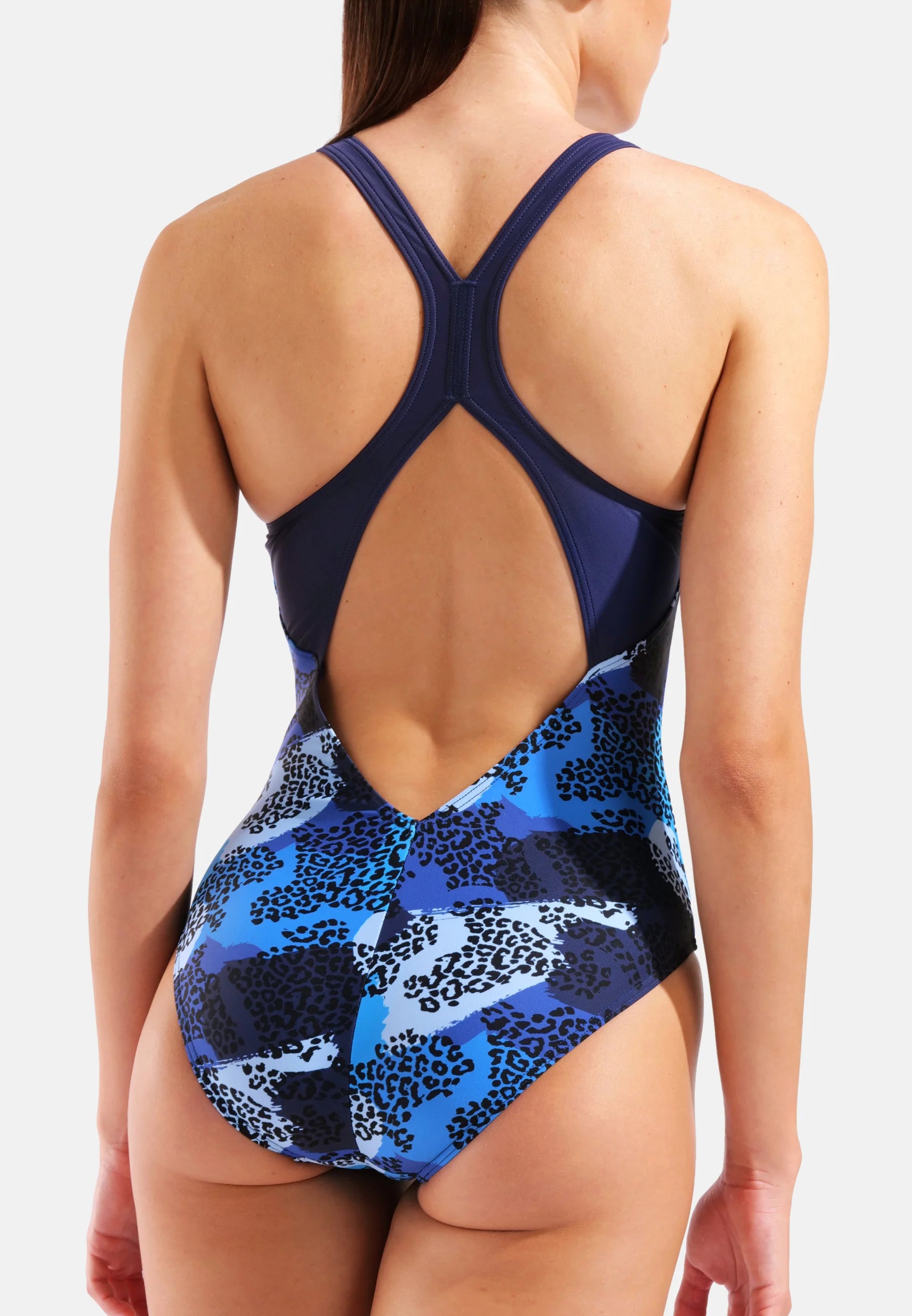 Arena Camo One-Piece Swimsuit – Blue Multi, Navy