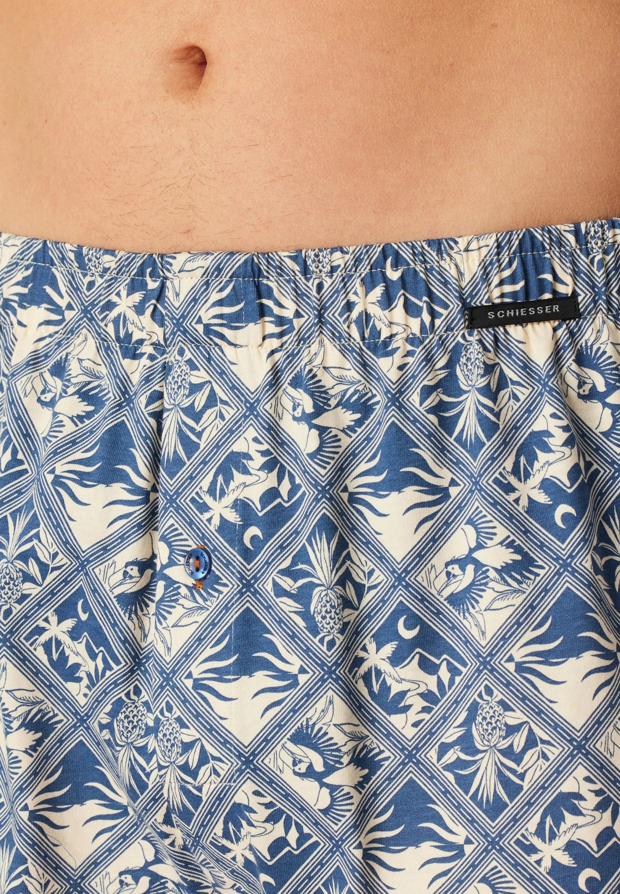 Boxerky Schiesser Single Jersey 6 Pack – tmavě modré, žluté