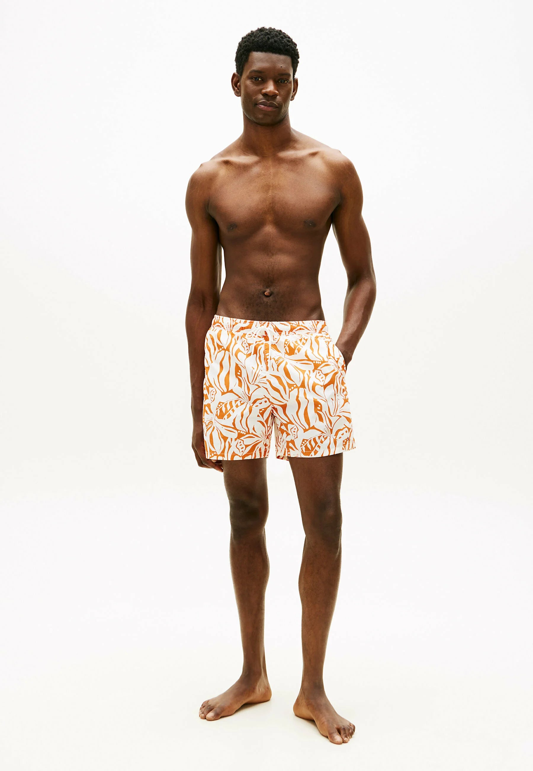 Short de bain Tommy Hilfiger – Abstract Floral Bonfire Orange
