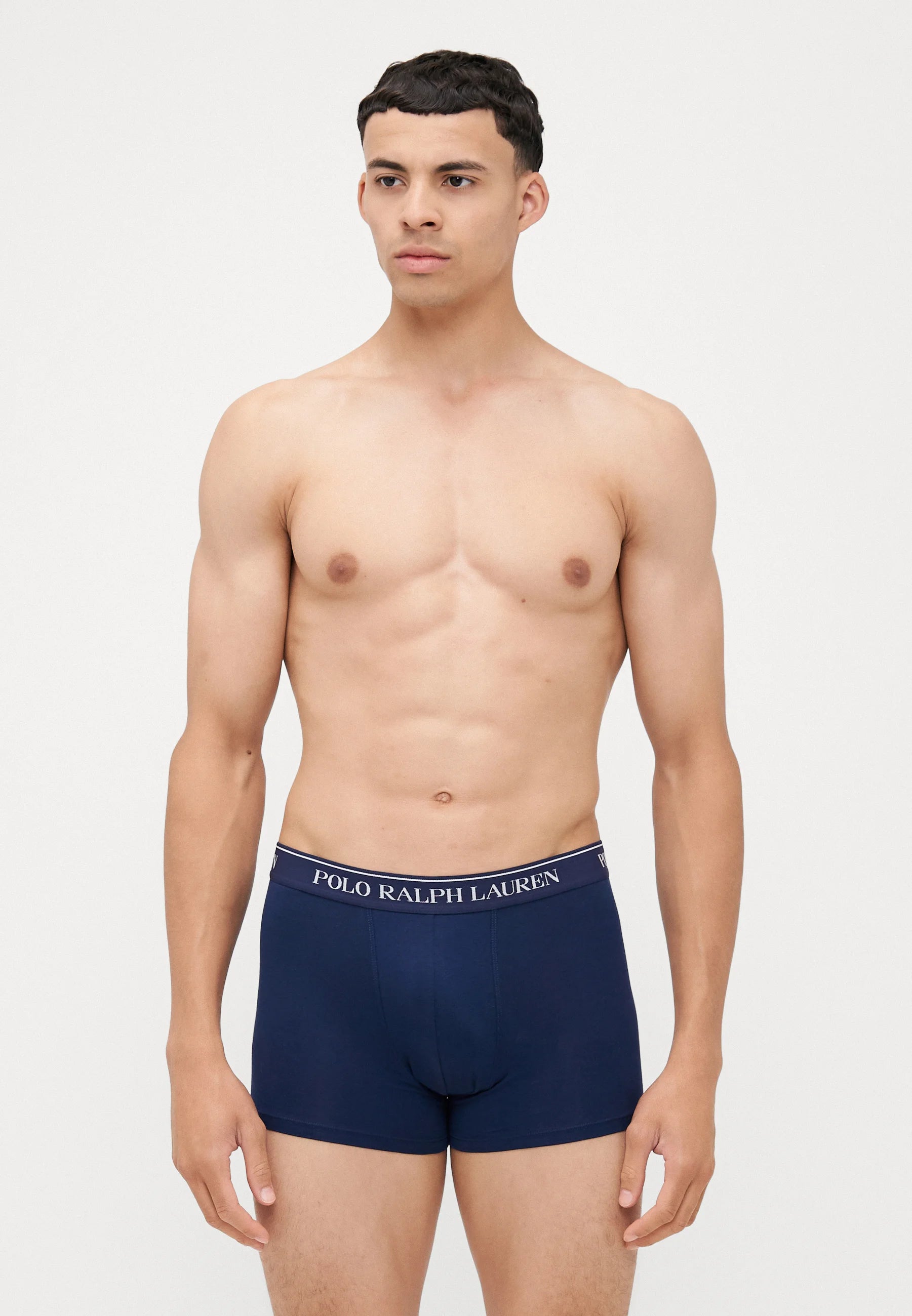 Polo Ralph Lauren Cotton Stretch Trunks – 5 Pack – Grey Heather, Blue, Red, Camel, Navy