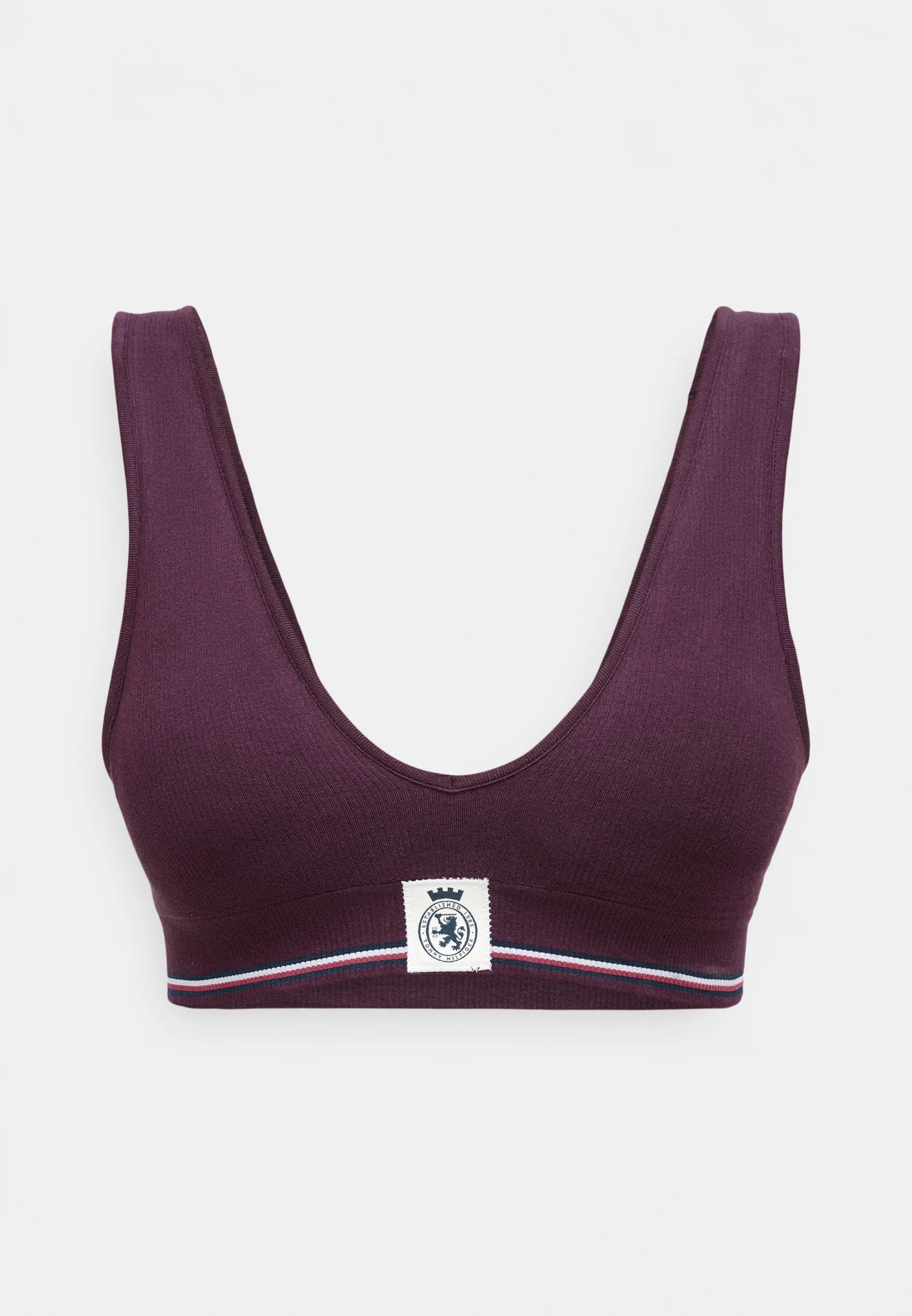 Tommy Hilfiger Crest Triangle Soft-BH – Tiefes Burgunderrot