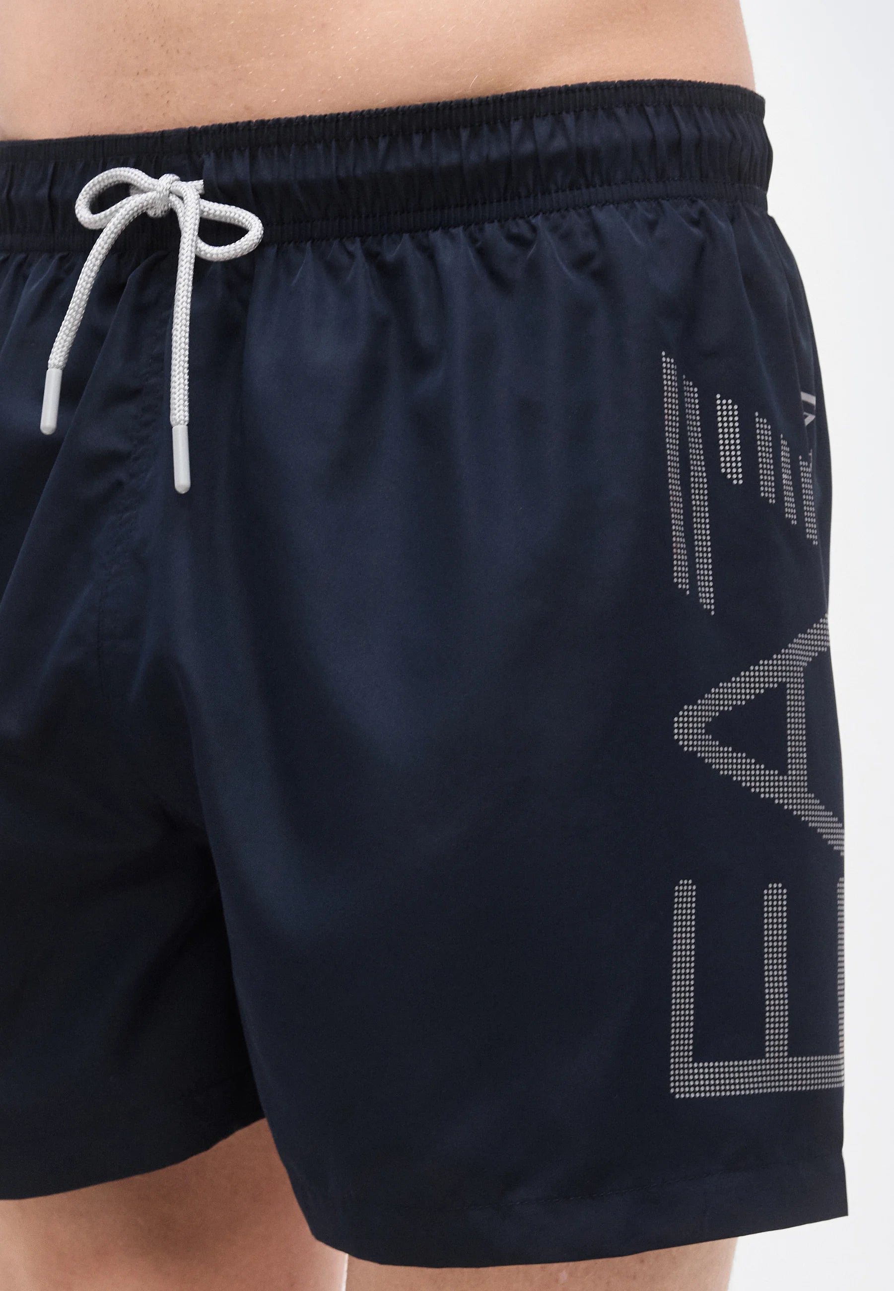 Short de bain Emporio Armani EA7 Water Logo – Bleu, Argenté