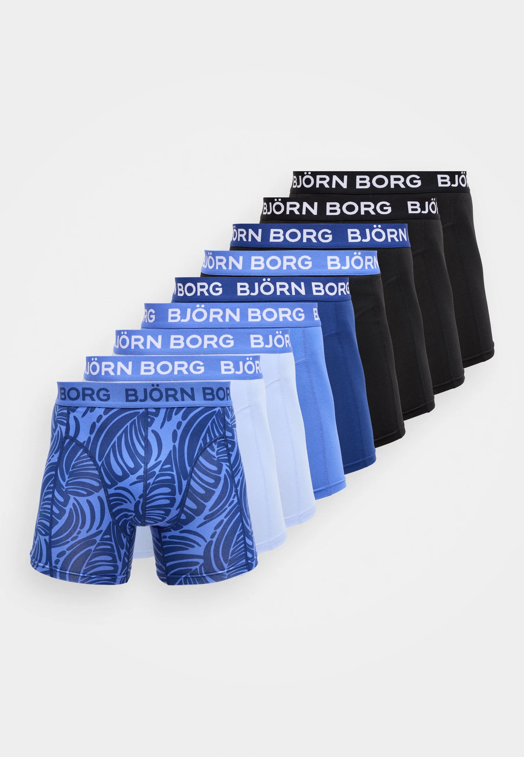 Björn Borg 9 Pack Boxer Briefs – Black, Blue, Light Blue , black , white