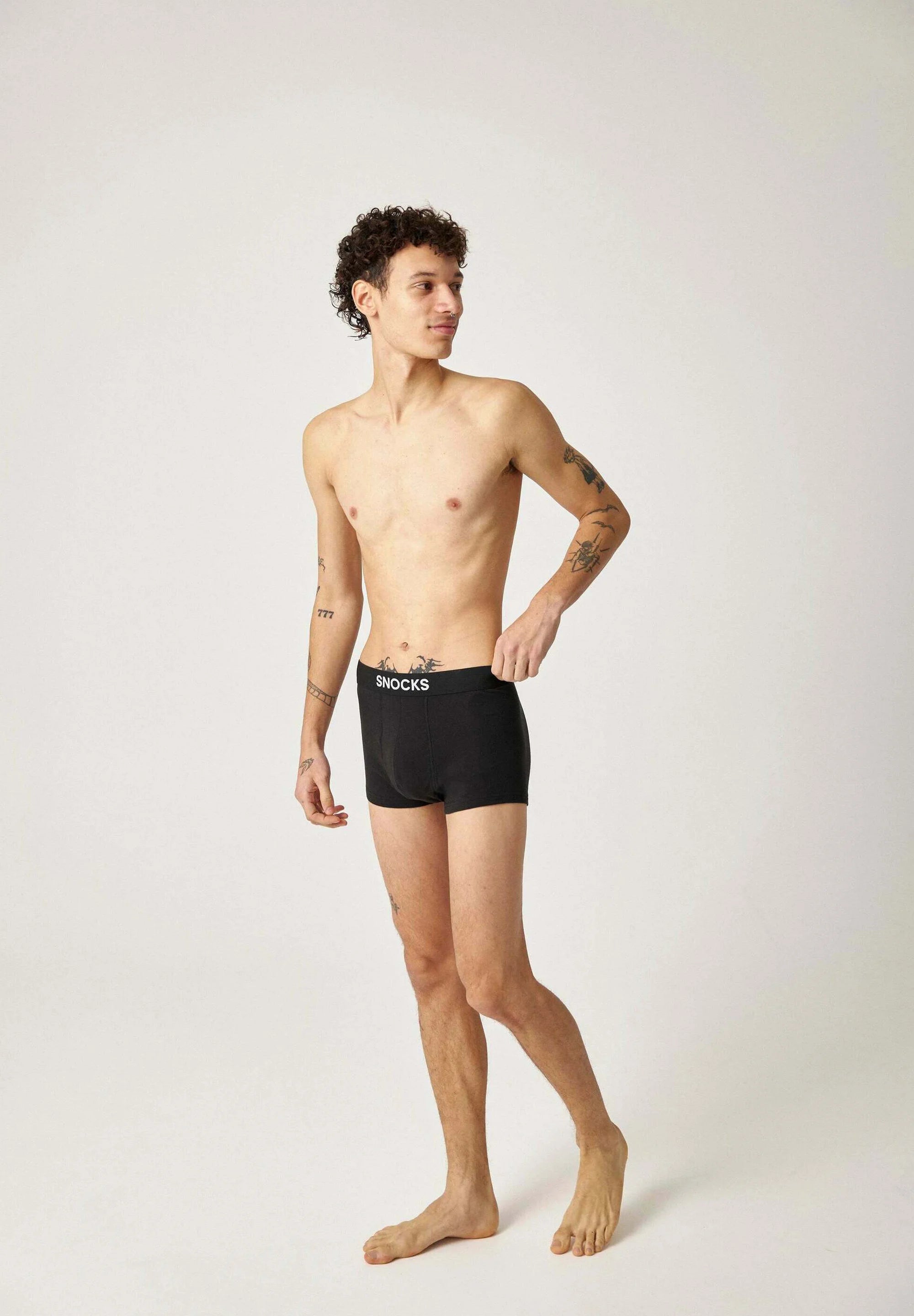 SNOCKS Confezione da 3 boxer a gamba corta - Nero