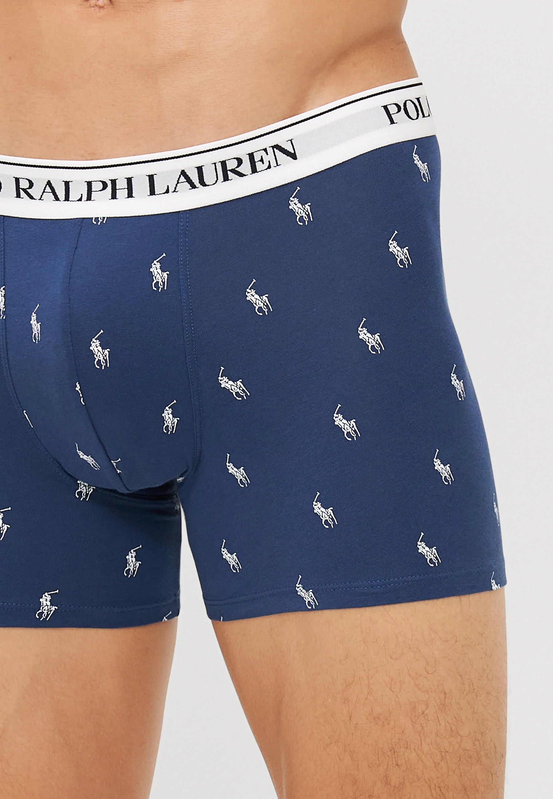 Polo Ralph Lauren Boxer en coton stretch – Lot de 3 – Bleu marine, noir, rouge