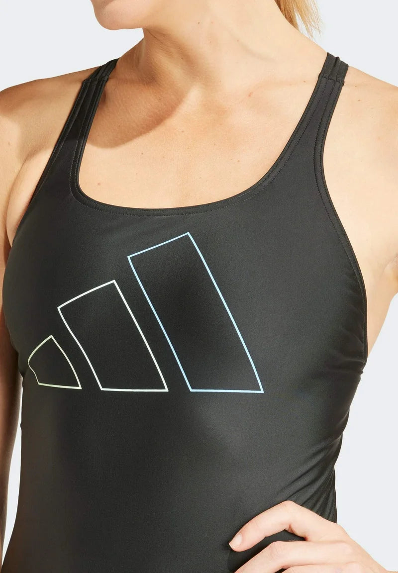Costume da bagno intero Adidas Big Bars Performance - Nero