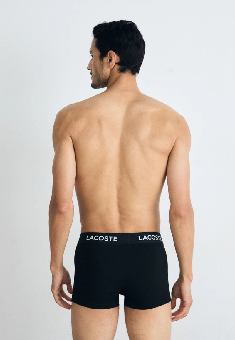 Lacoste 7 Pack Stretch Trunks – Black