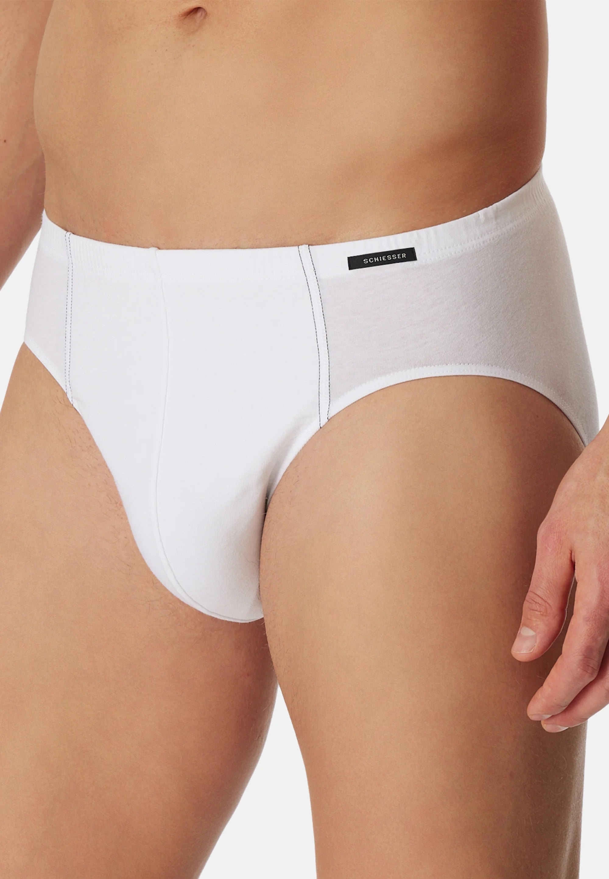Schiesser Cotton Stretch Briefs 9 Pack – White