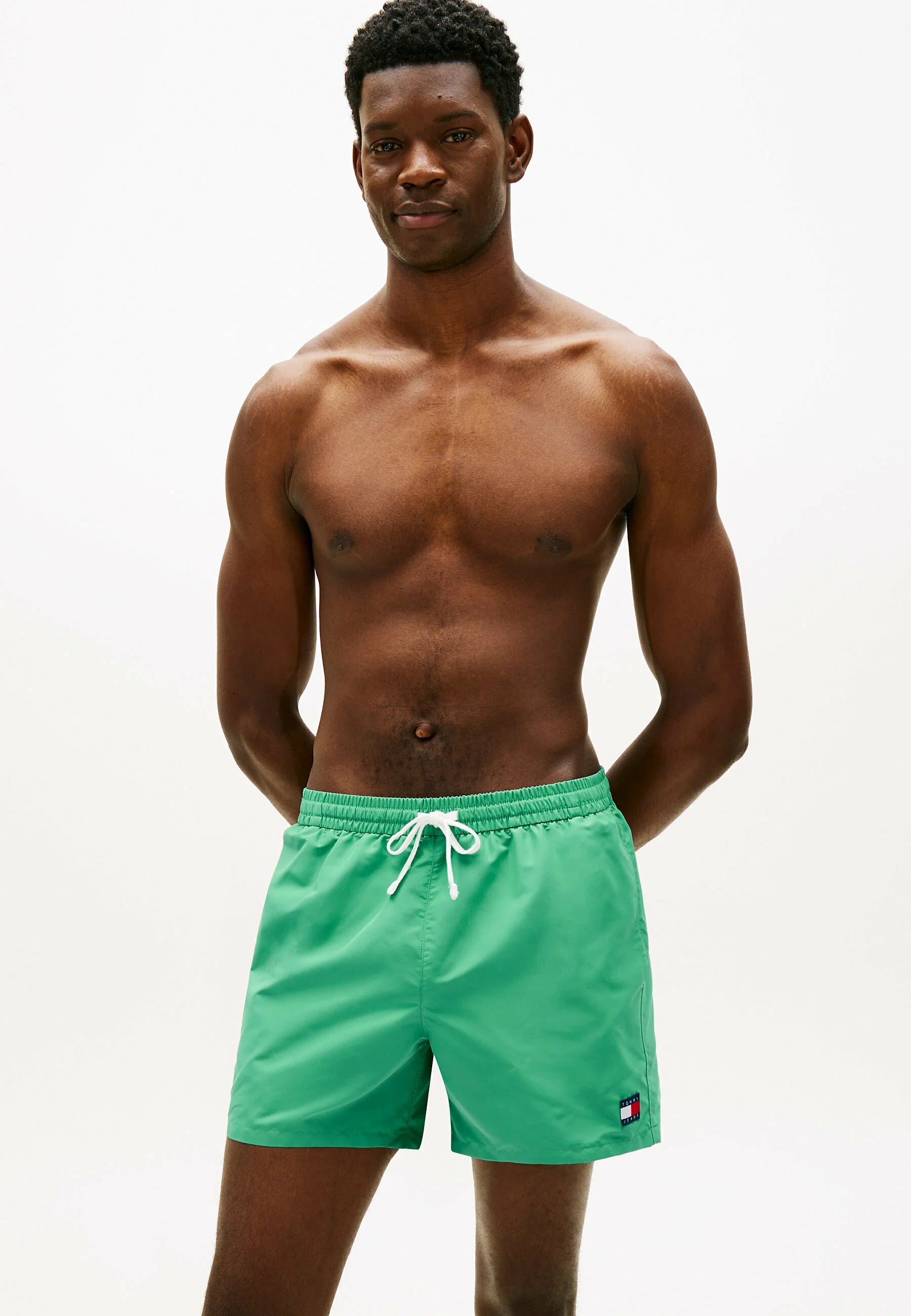 Short de bain Tommy Hilfiger Heritage Logo – Vert Bahama
