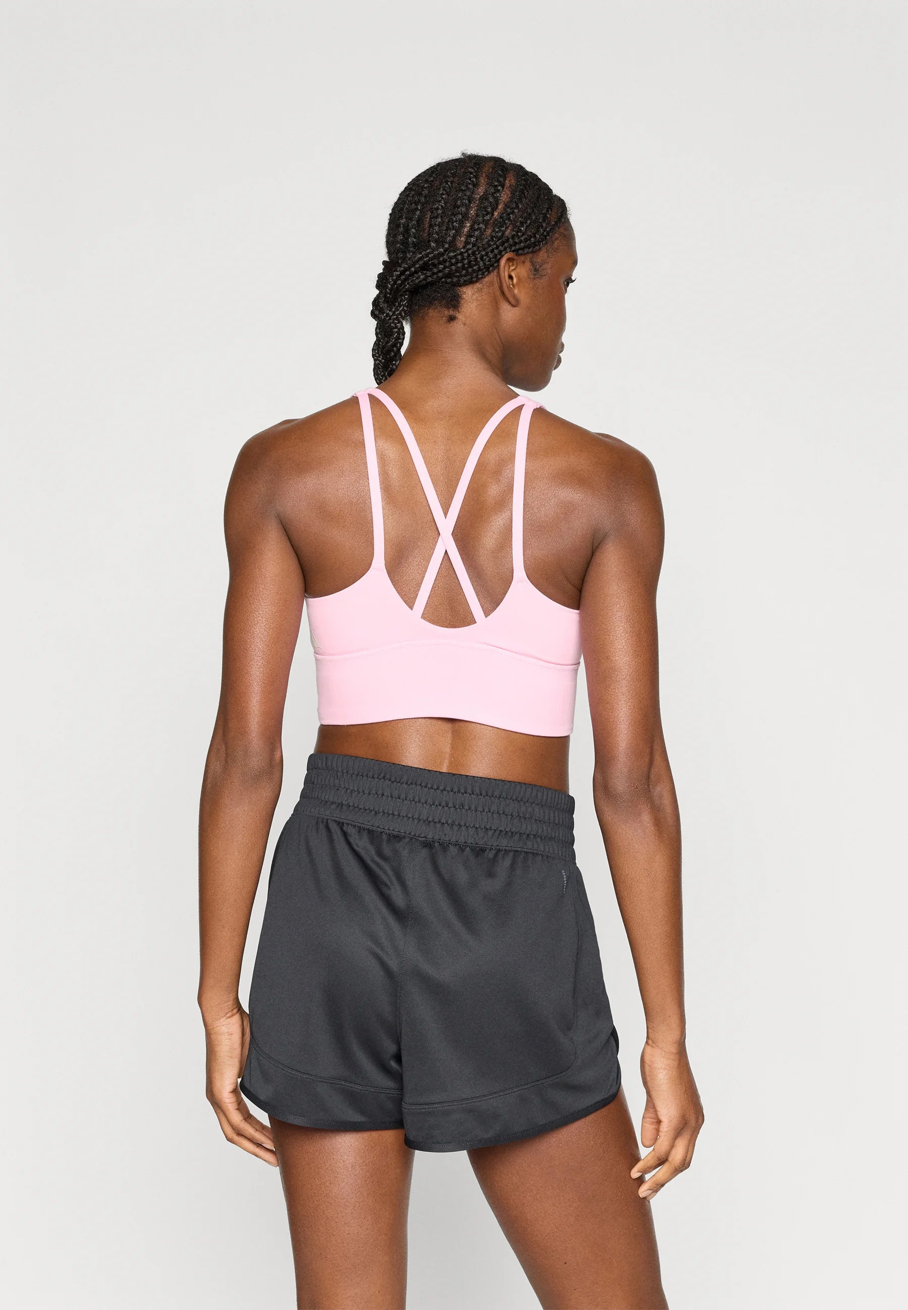 Adidas Performance 3 Stripes Studio All Me Light Support Sports Bra – True Pink
