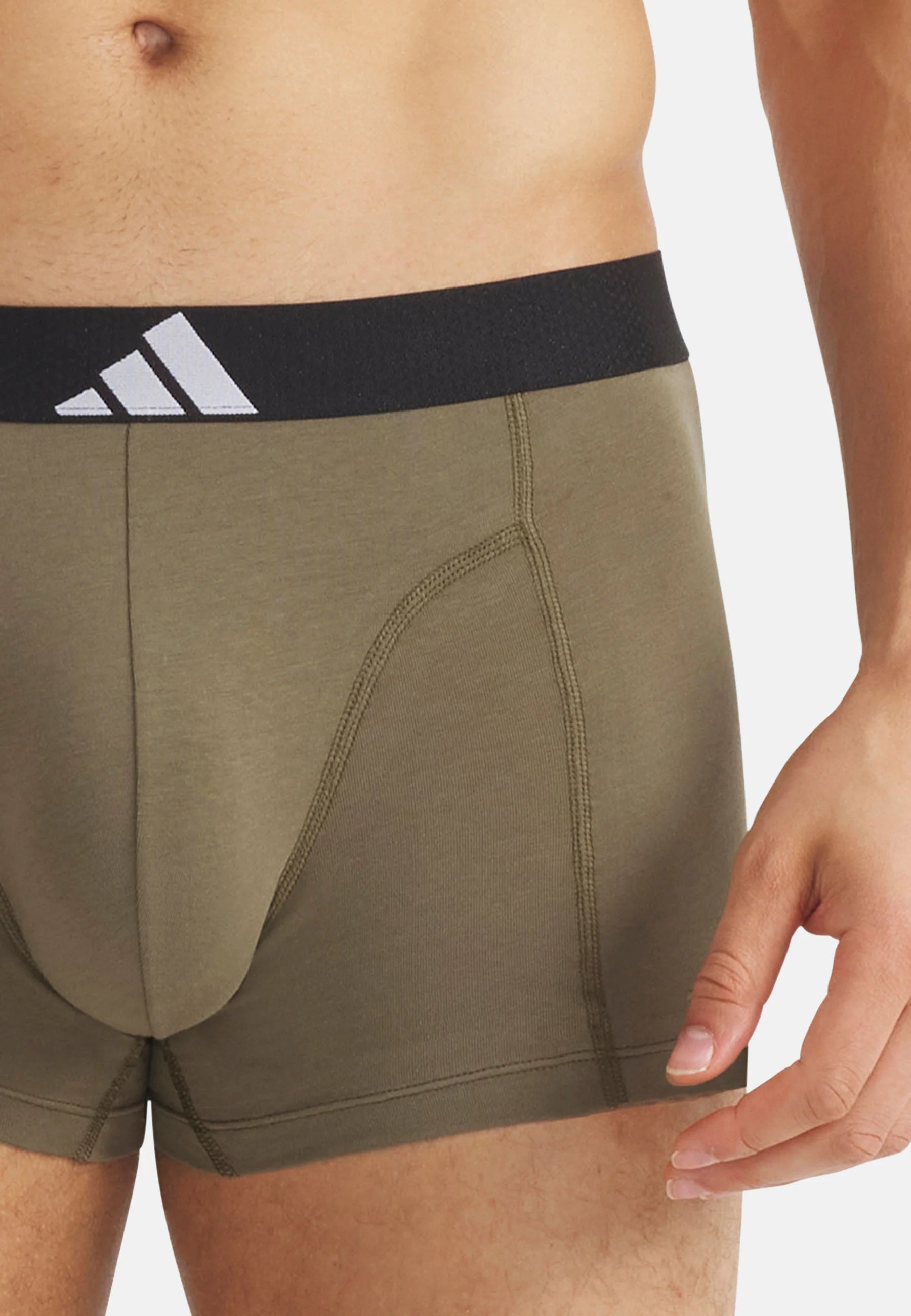 Adidas Sportswear Flex 4 Pack Trunks – Black, Khaki