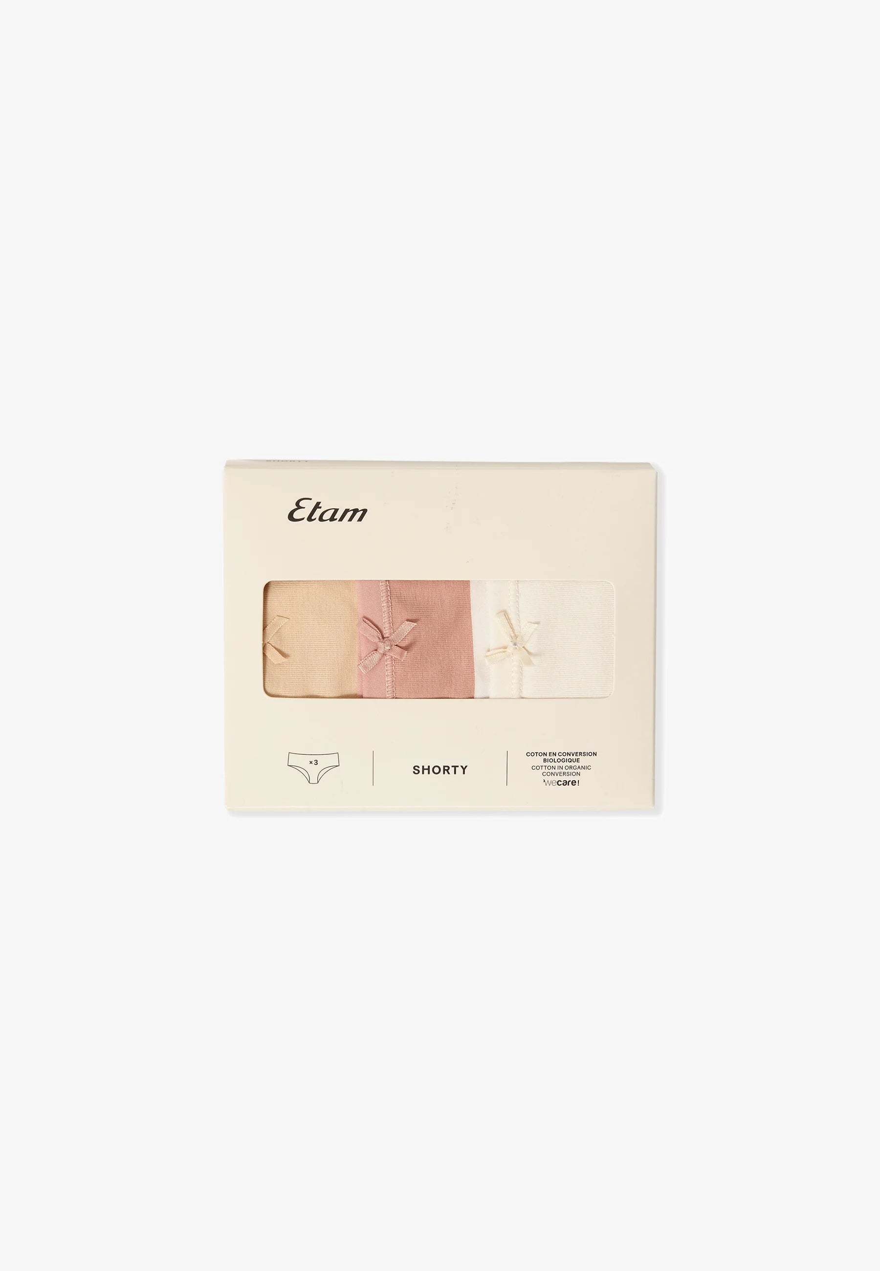 Etam Jack Slips – 3er-Pack, Nude
