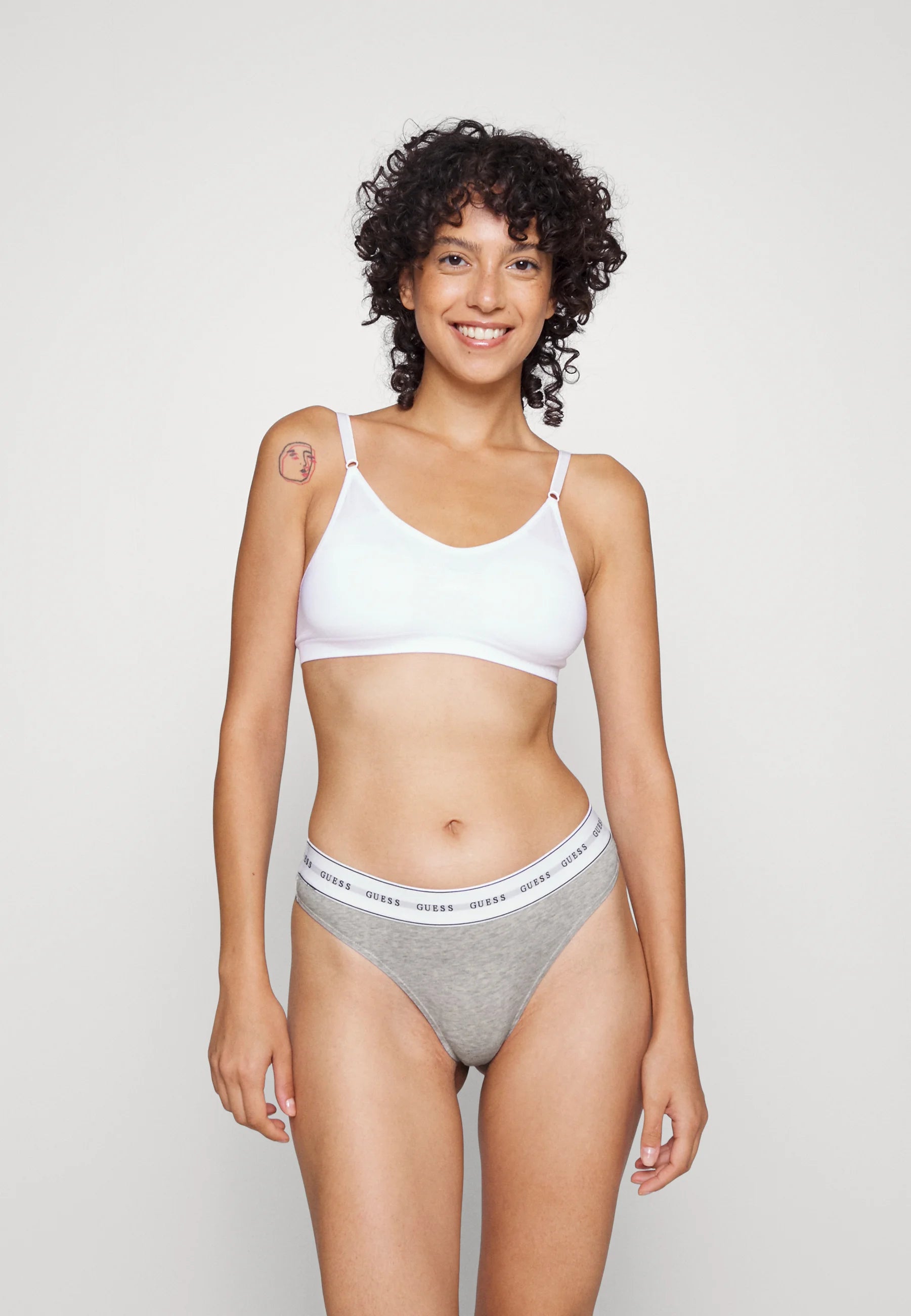 Guess Carrie Cotton Modal Thong – Grey