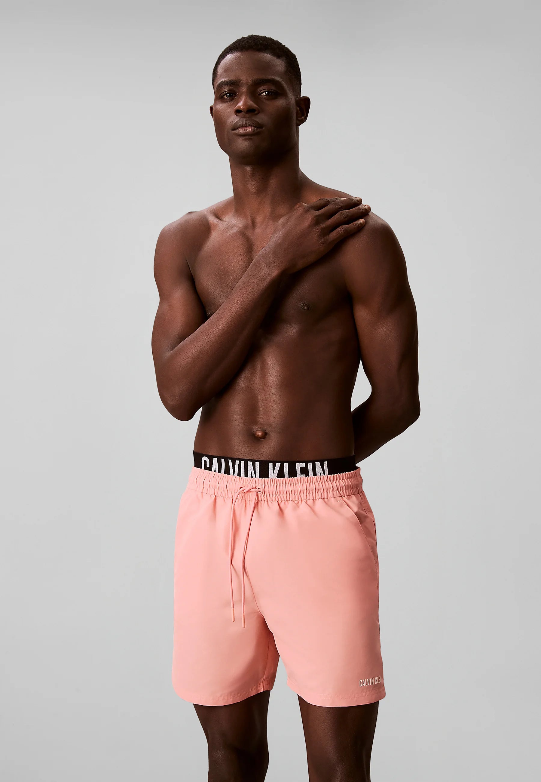 Calvin Klein Medium Drawstring Swim Shorts – Sugar Pink