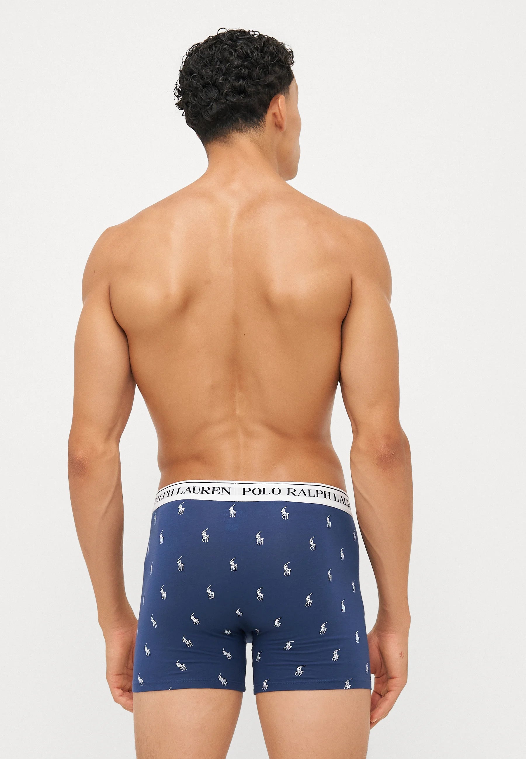 Polo Ralph Lauren Boxer en coton stretch – Lot de 3 – Bleu marine, noir, rouge