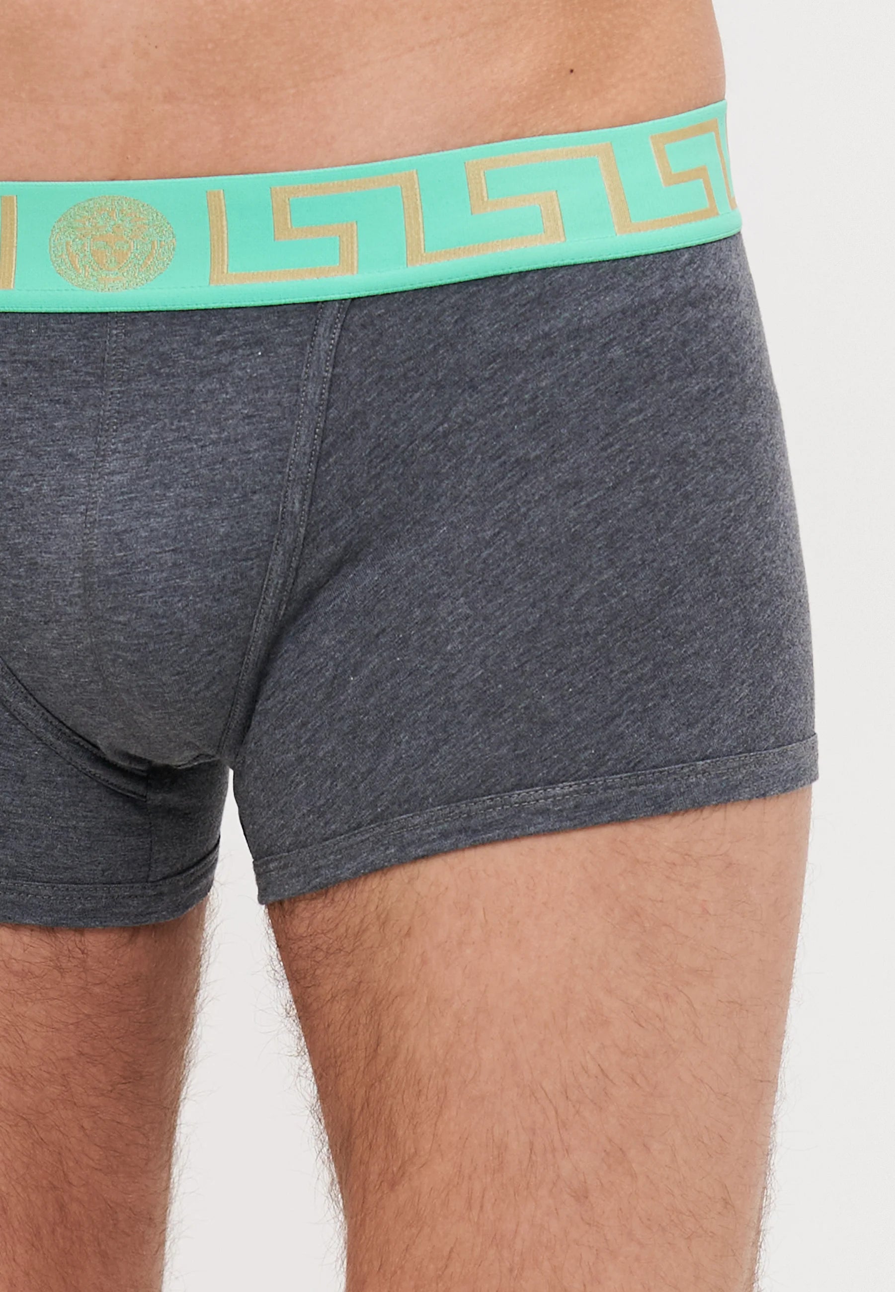 Bavlněné Stretch Low Rise Trunks – šedá melanž, máta, oro