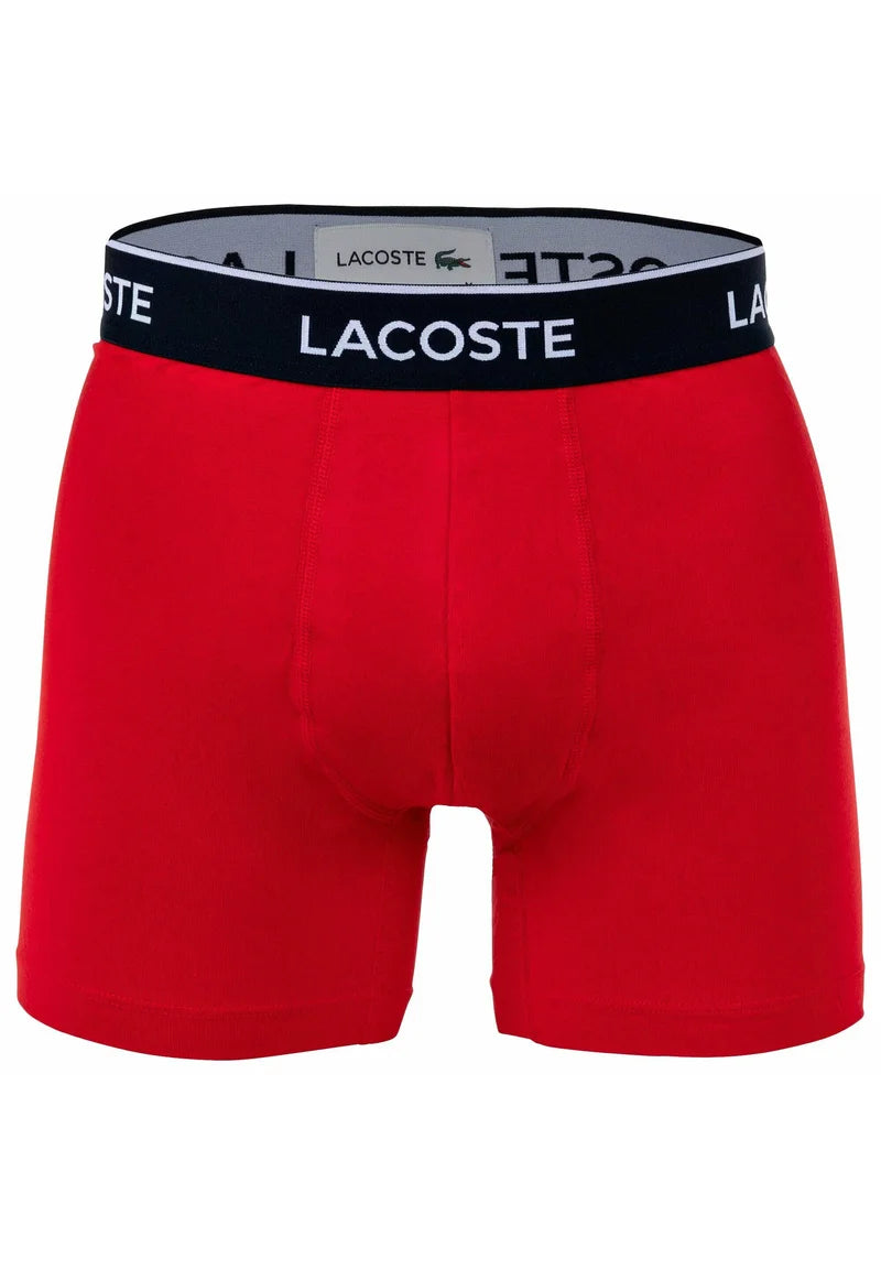 Lacoste 6er-Pack Stretch-Unterhosen mit Logobund – Dunkelblau, Rot