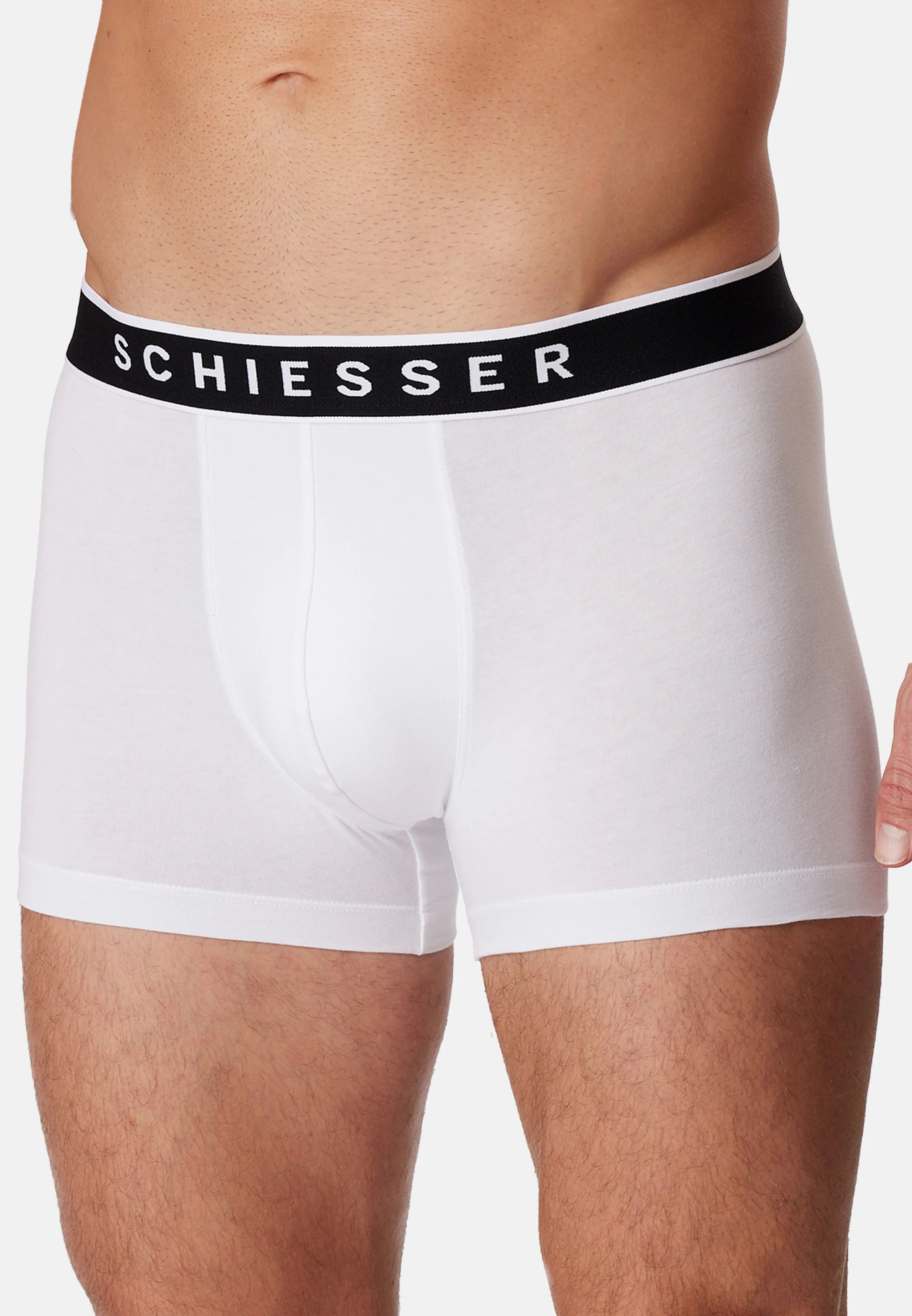 Bauli Schiesser in cotone elasticizzato – Bianco