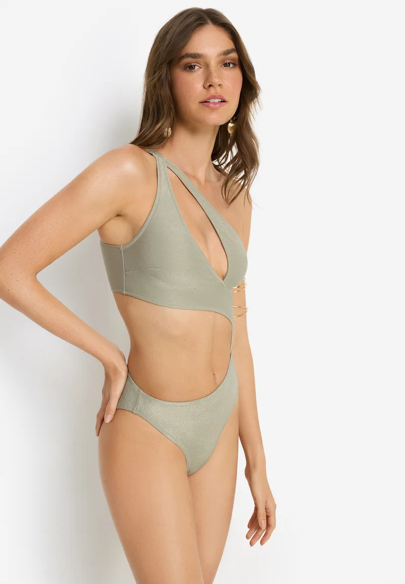 LASCANA Monokini Swimsuit – Sage Grey