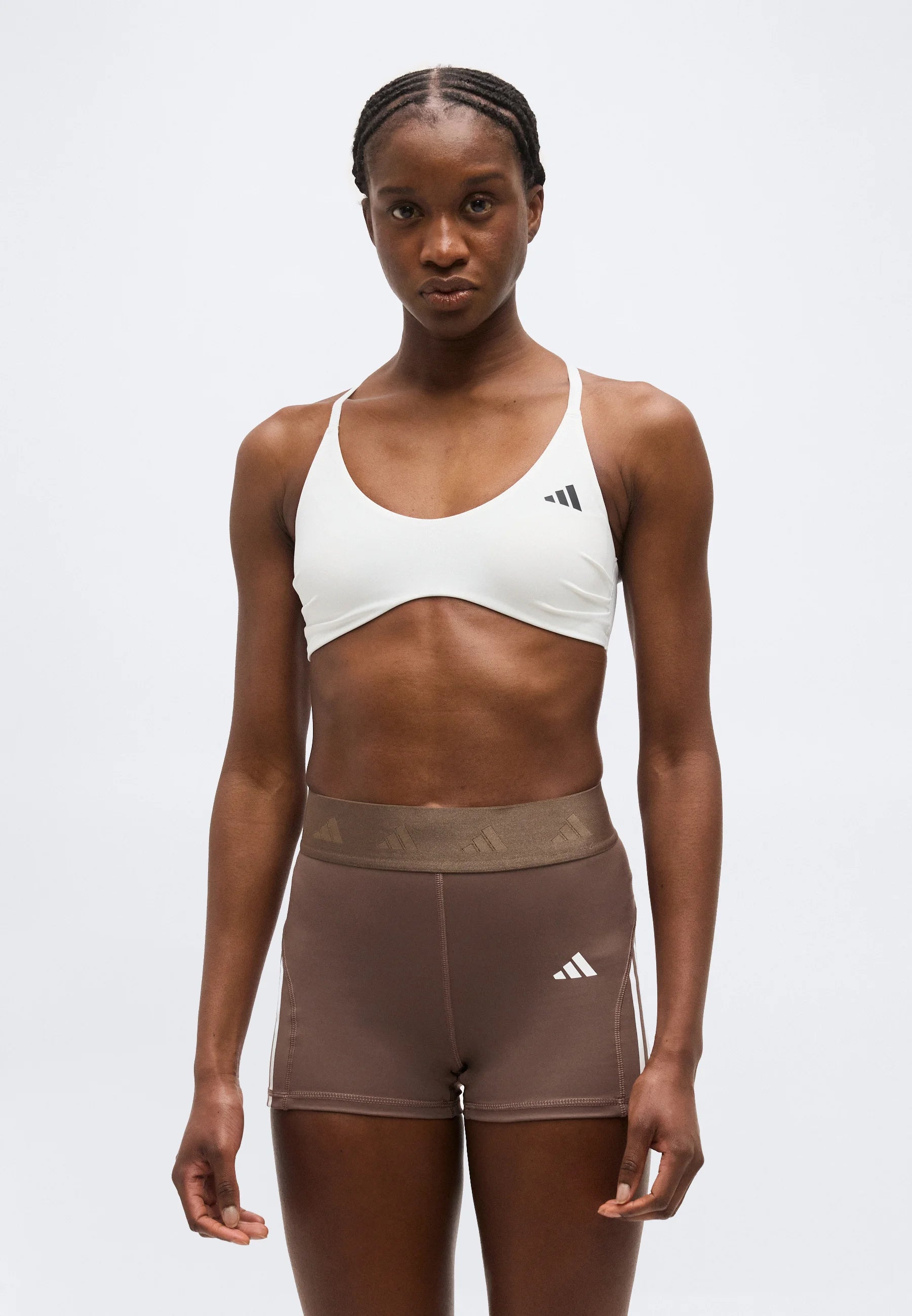 Soutien-gorge de maintien léger Adidas Performance Optime Essentials - Blanc