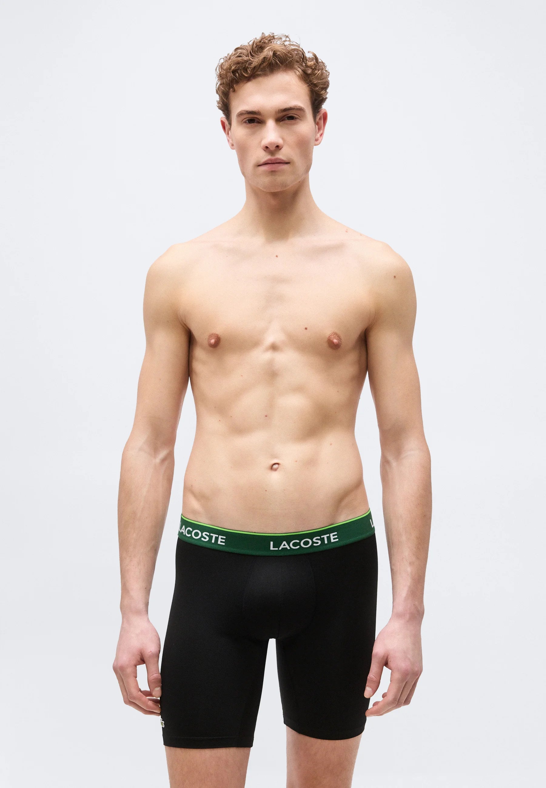 Lacoste Sport Underwear 3 Pack Stretch Boxer Briefs – Black
