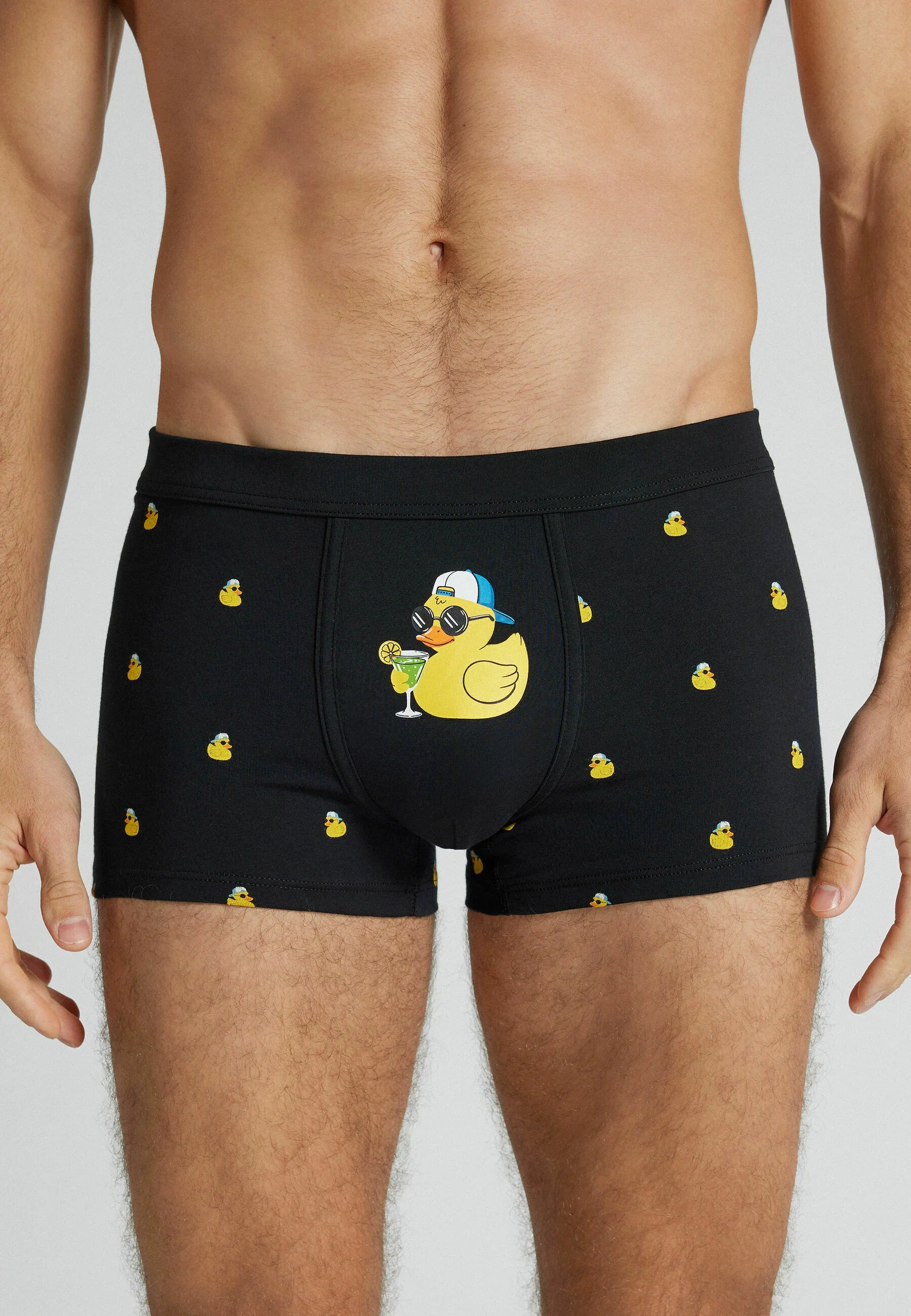 IUMAN Intimissimi Uomo Duck Print Superior Trunks – černé
