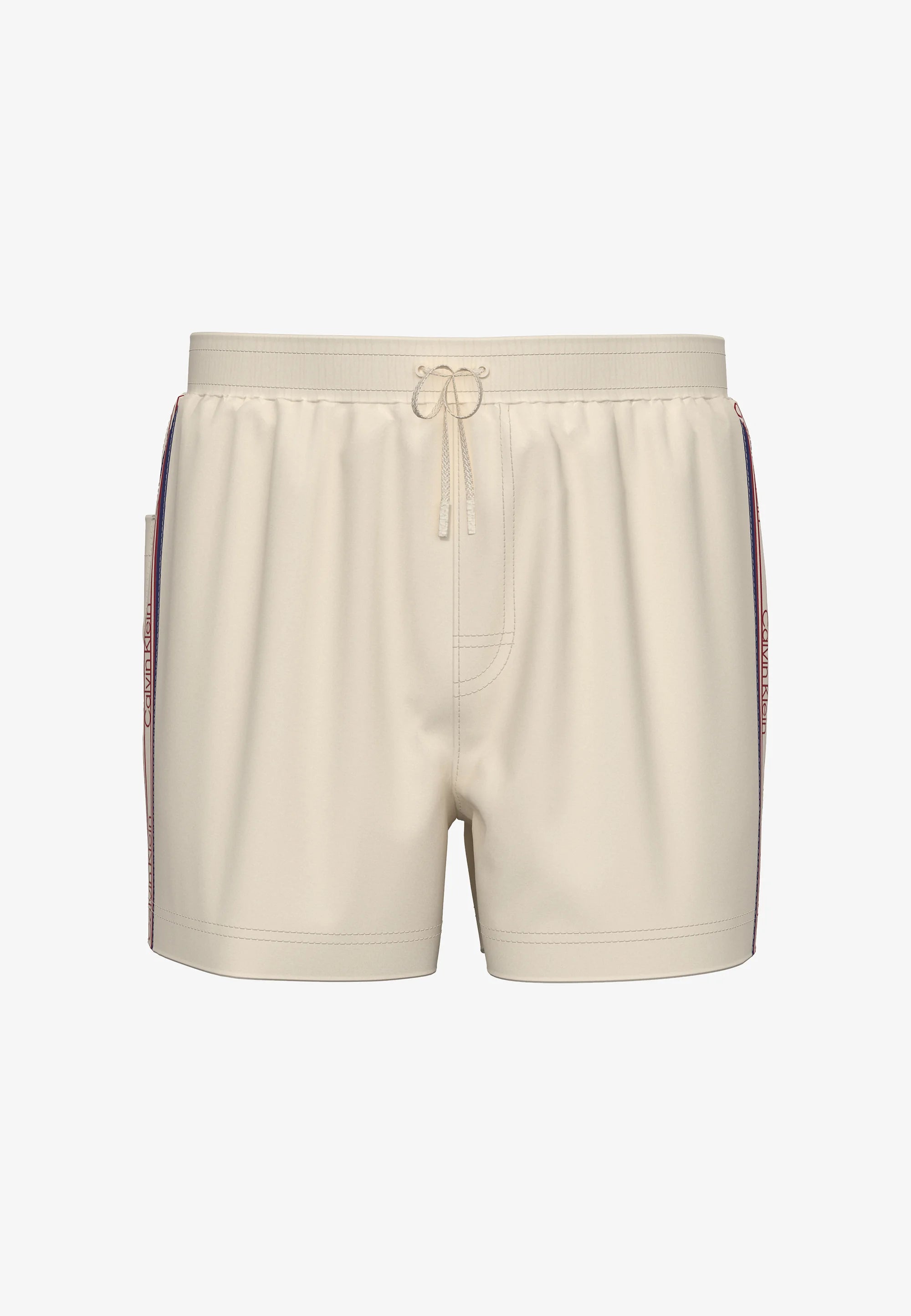 Calvin Klein Kordelzug Icon Badeshorts – Antikweiß