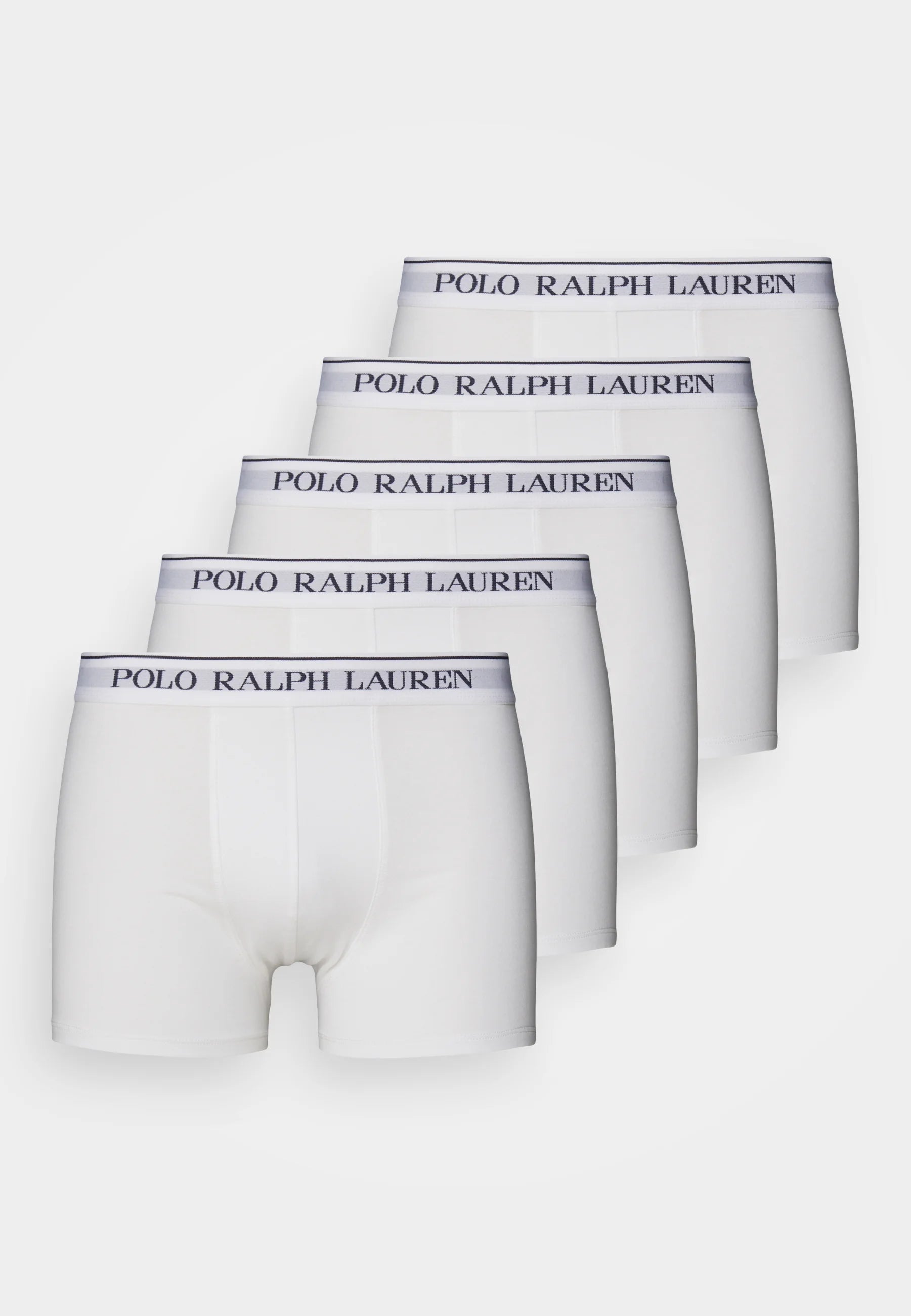 Lot de 5 boxers en coton stretch Polo Ralph Lauren - Blanc