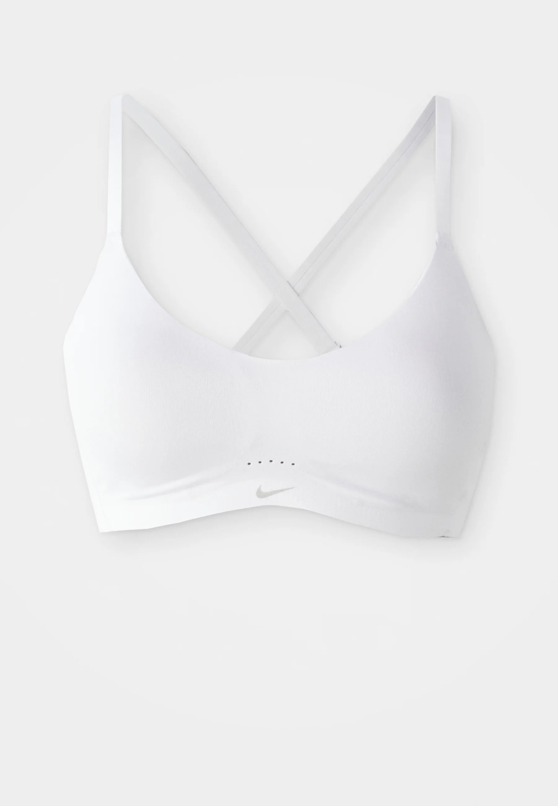 Nike Performance Alate Minimalist Light Support Bra – White, Cool Grey