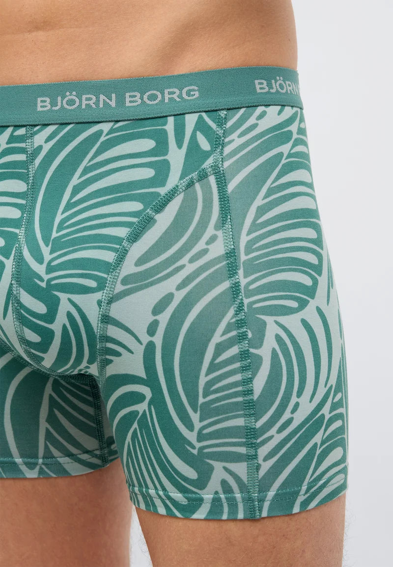 Björn Borg Stretch 7 Pack Trunks – Black, Green, Mixed Colours