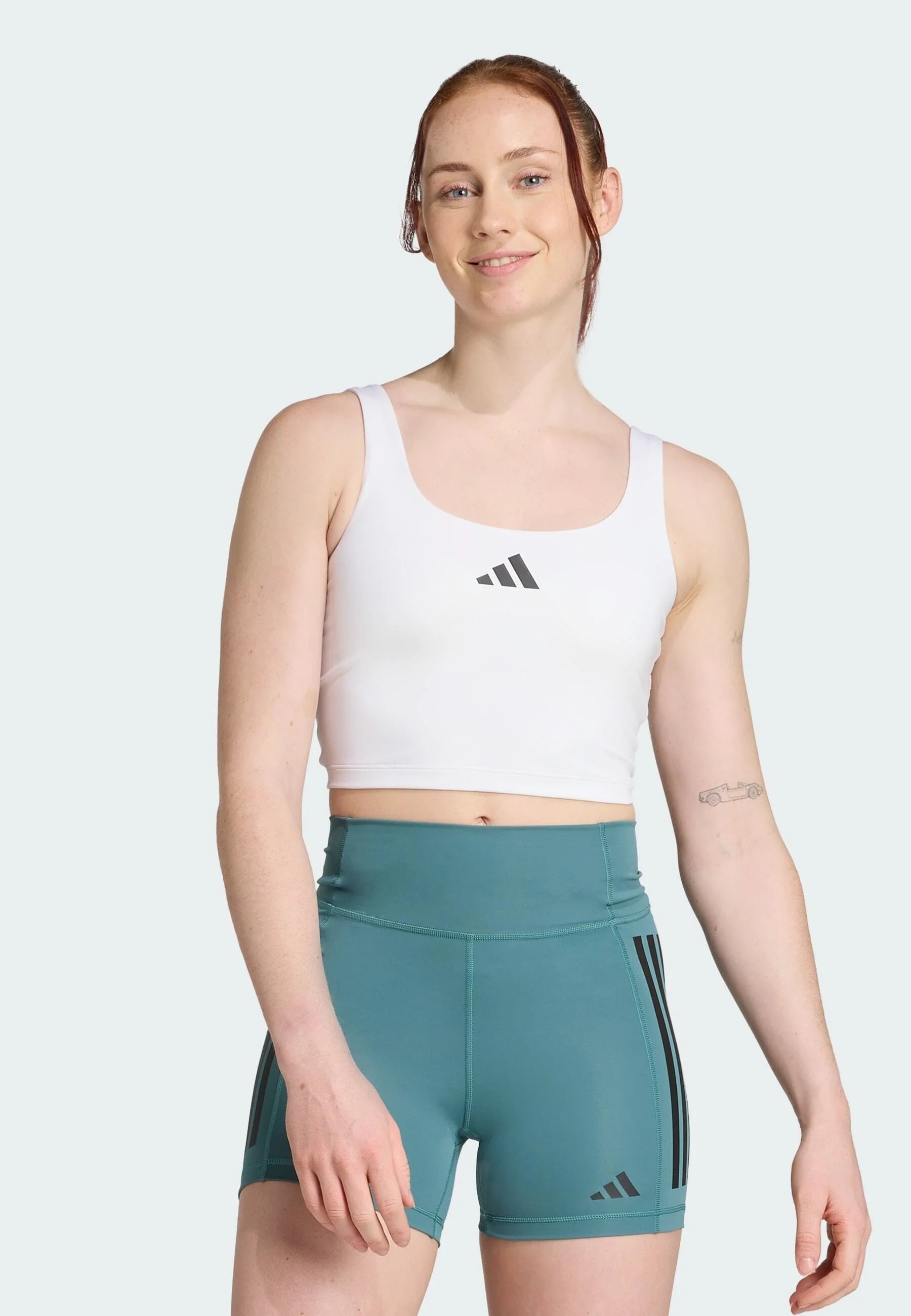 Adidas Performance PWR Tank Light Support Sports Bra – White