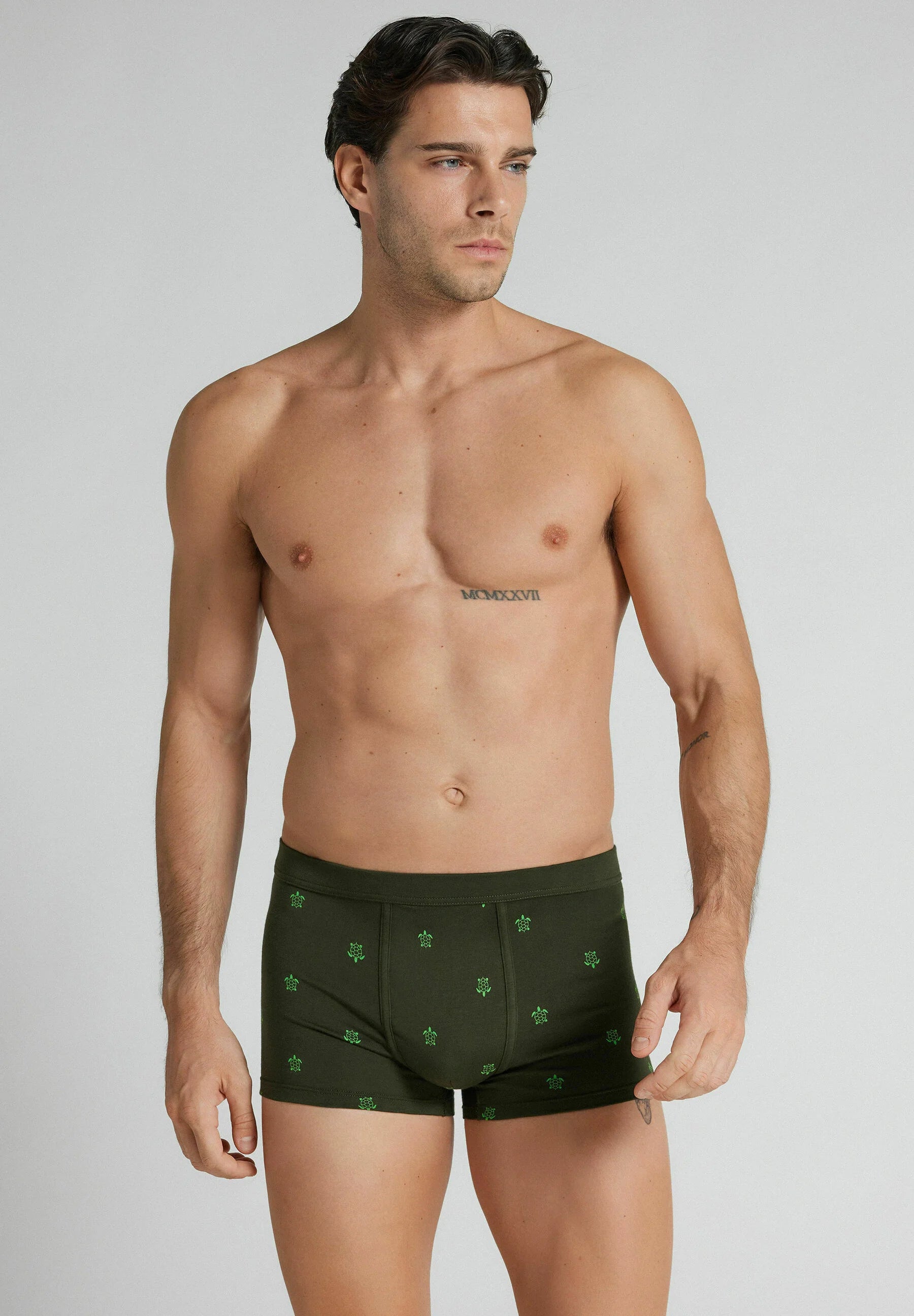 UIMAN Intimissimi Uomo Boxer Essential en Coton Stretch – Vert