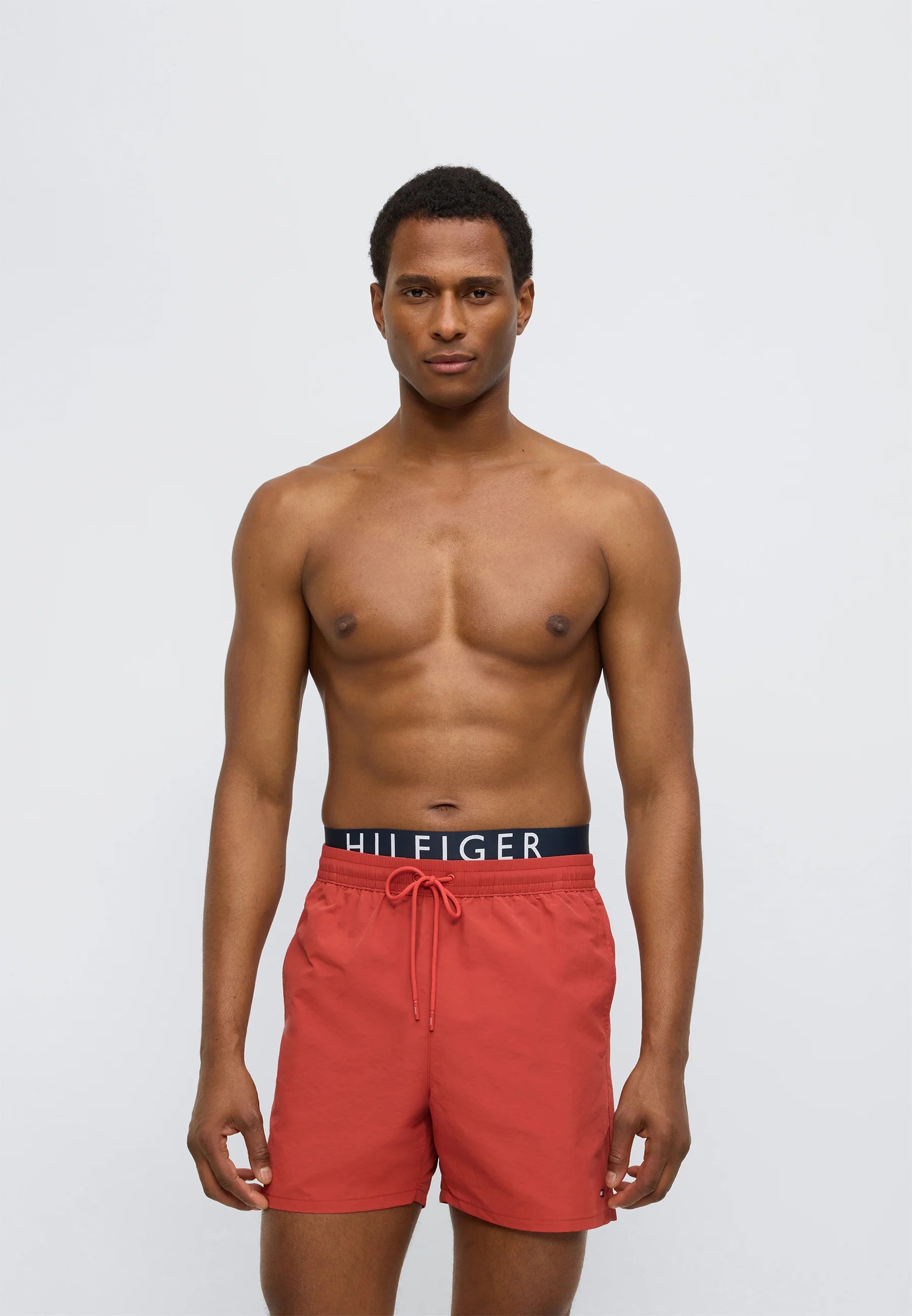 Tommy Hilfiger Logo Swim Shorts – Terra Red
